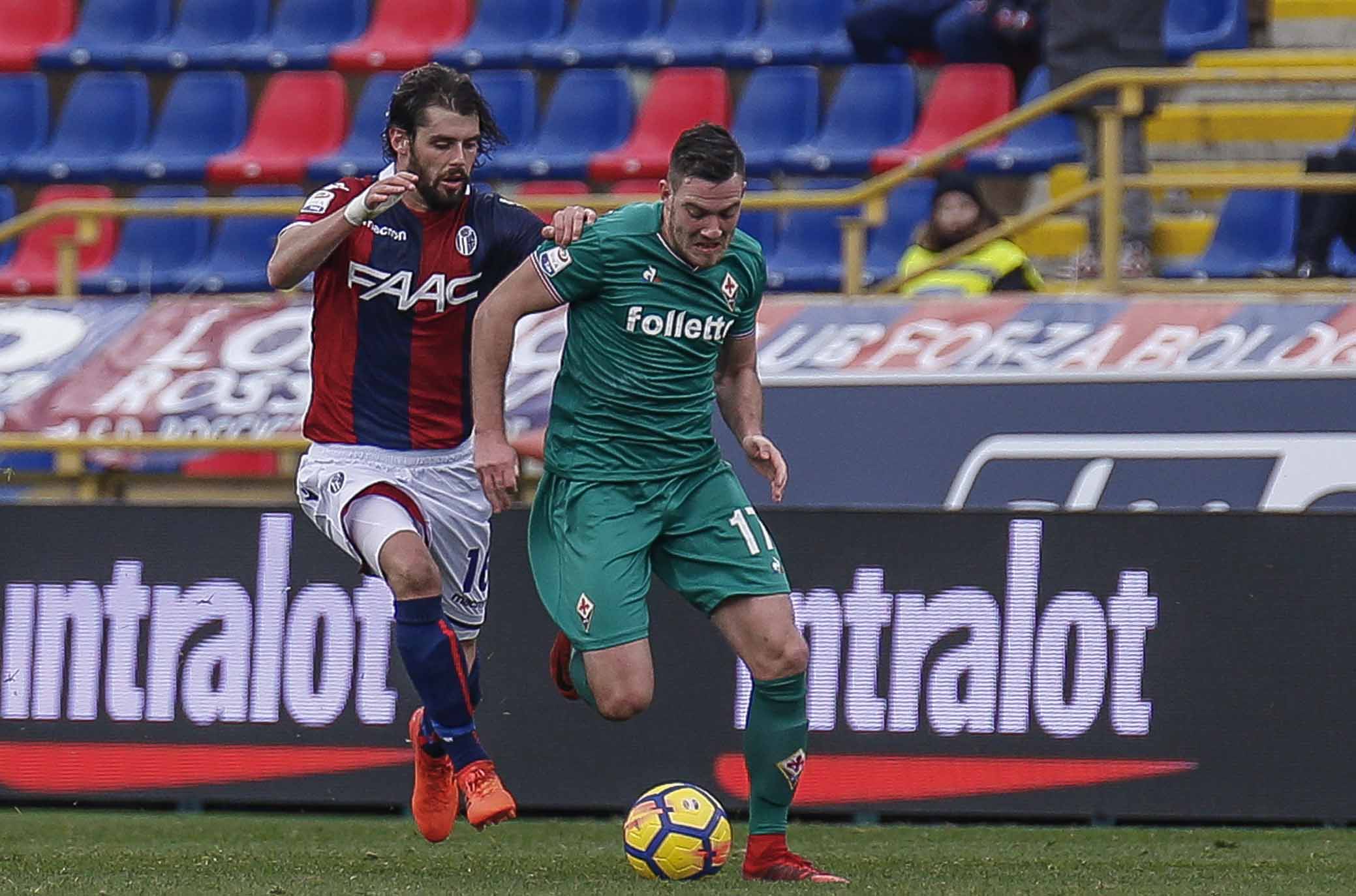 BOLOGNA, ITALIA, 04-02-18 - 23° GIORNATA DI CAMPIONATO SERIE A TIM - STADIO RENATO DALL'ARA : BOLOGNA VS FIORENTINA, NELLA FOTO: Poli veretout