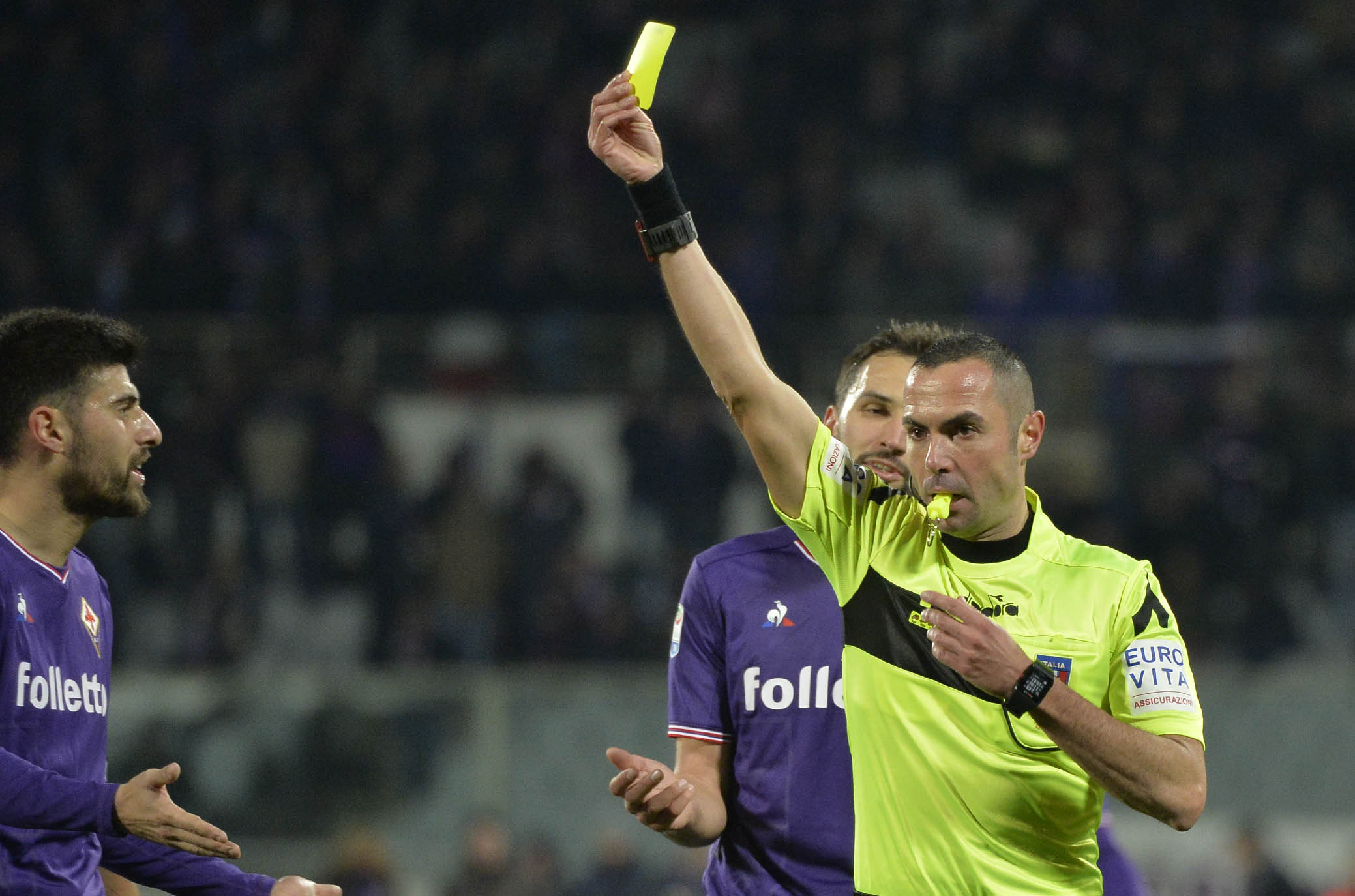 Fiorentina-Lazio: al Franchi domenica sera arbitra Guida. Al Var Mazzoleni
