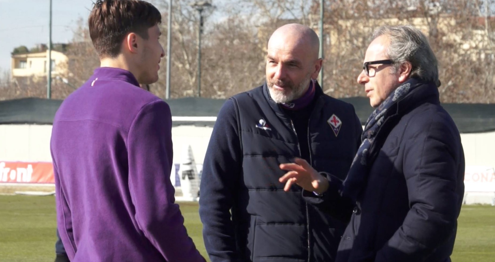Andrea Della Valle al centro sportivo incontra la squadra viola