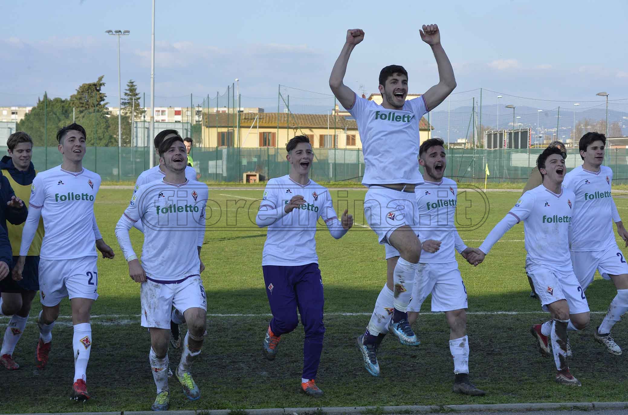 FIORENTINA PRIMAVERA - EMPOLI 21-03-2018 ESULTANZA FINALE. SILPRESS/GALASSI SILVANO