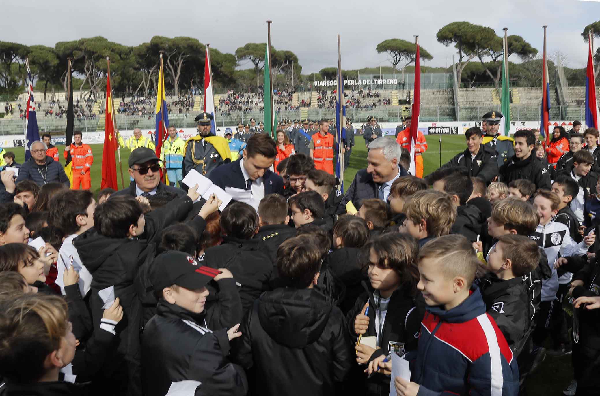 VIAREGGIO CUP 12-03-2018 FEDERICO CHIESA LEGGE IL GIURAMENTO DI APERTURA DELLA 70° EDIZIONE DEL VIAREGGIO. SILPRESS/GALASSI SILVANO