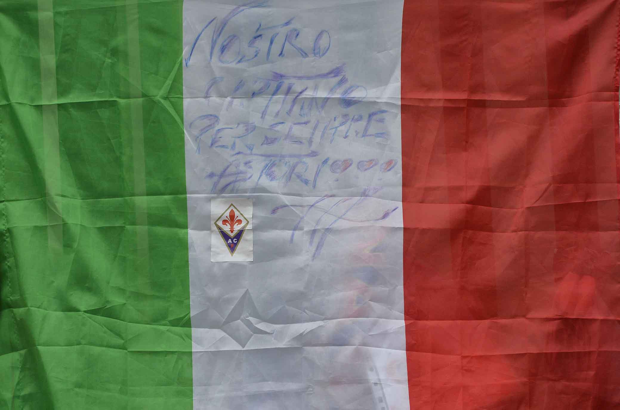 FIORENTINA 10-03-2018. DIMOSTRAZIONE DI AFFETTO DEI TIFOSI A DAVIDE ASTORI ALLO STADIO FRANCHI. SILPRESS/GALASSI SILVANO