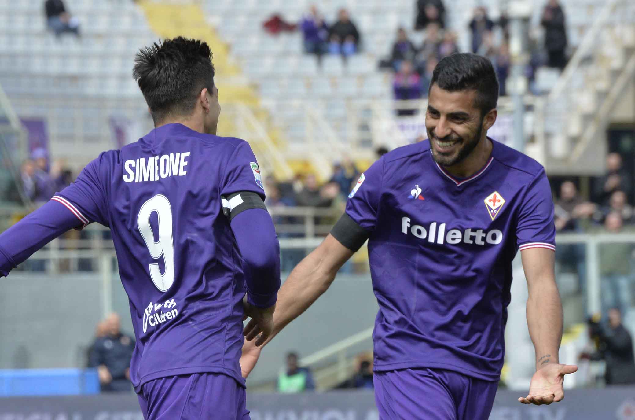 FIORENTINA-CROTONE 31-03-2018 ESULTANZA DI GIOVANI SIMEONE. SILPRESS/GALASSI SILVANO