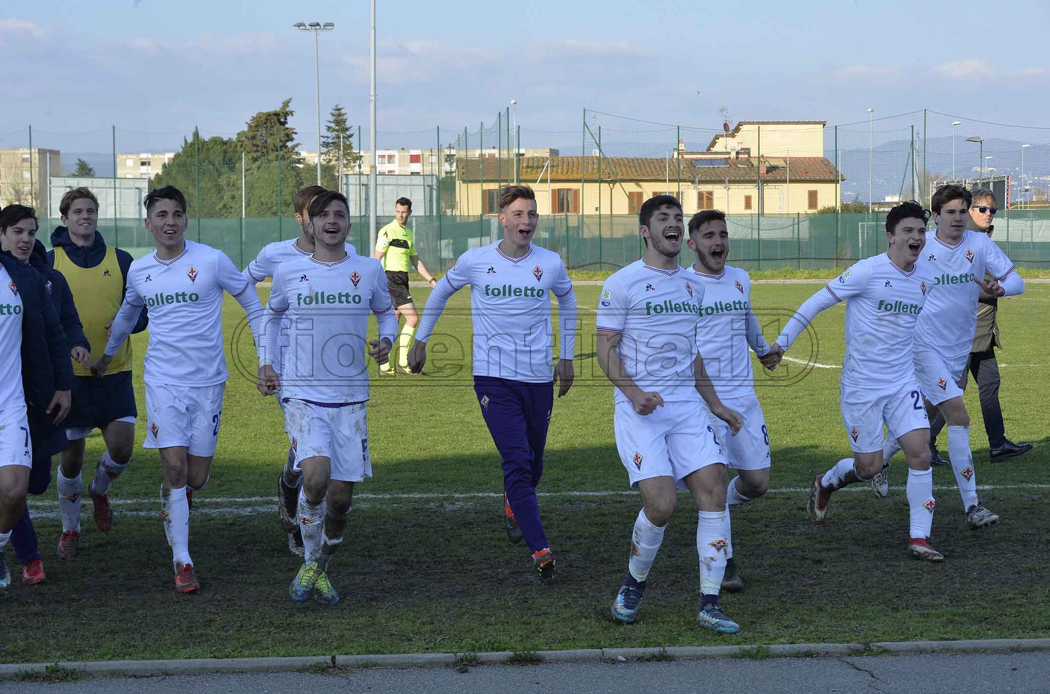 FIORENTINA PRIMAVERA - EMPOLI 21-03-2018 ESULTANZA FINALE. SILPRESS/GALASSI SILVANO