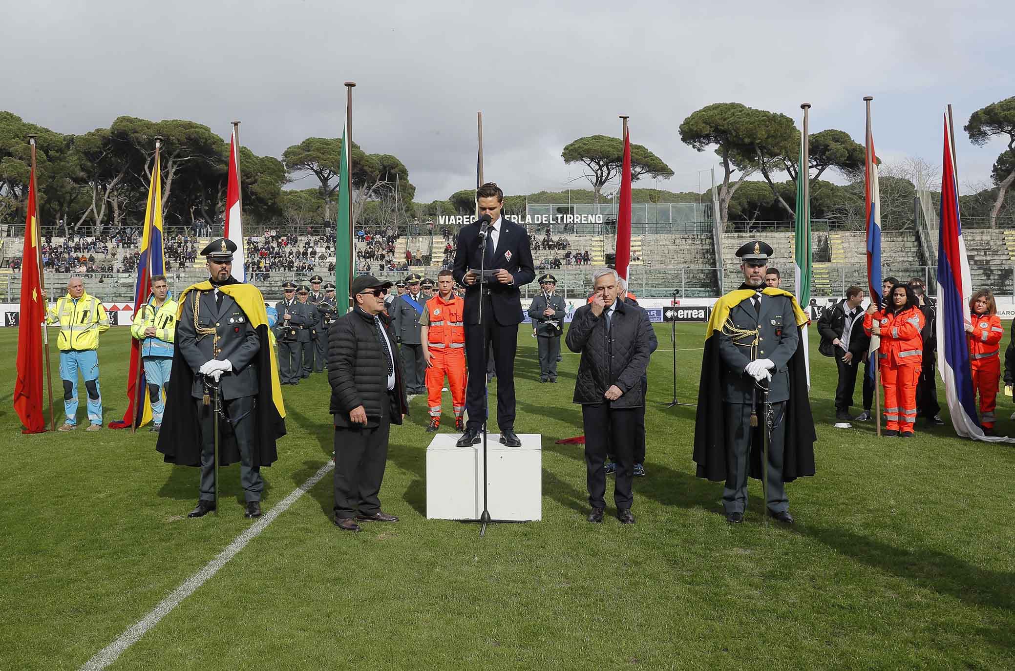 VIAREGGIO CUP 12-03-2018 FEDERICO CHIESA LEGGE IL GIURAMENTO DI APERTURA DELLA 70° EDIZIONE DEL VIAREGGIO. SILPRESS/GALASSI SILVANO