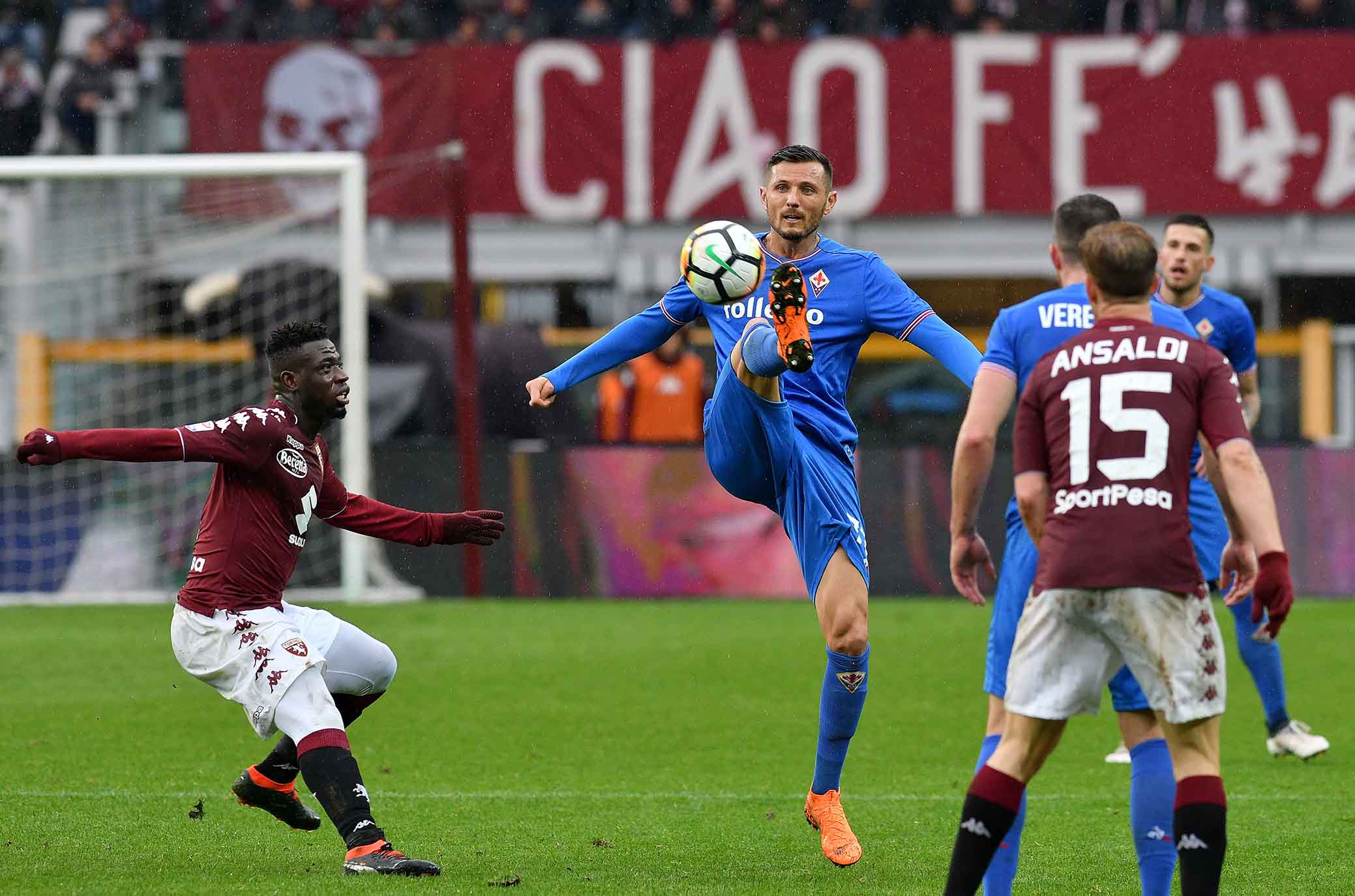 TORINO-FIORENTINA 18-03-2018. ESULTANZA DI CYRIL THEREAU. SILPRESS