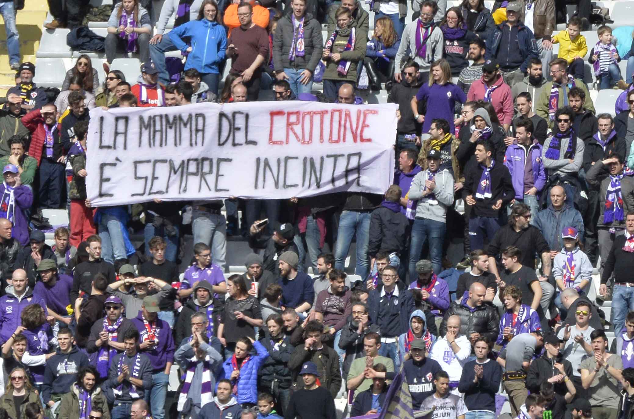 FIORENTINA-CROTONE 31-03-2018 STRISCIONE . SILPRESS/GALASSI SILVANO