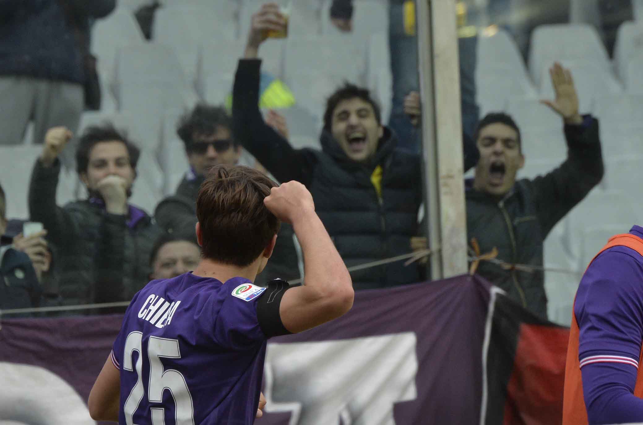 FIORENTINA-CROTONE 31-03-2018 ESULTANZA DI FEDERICO CHIESA. SILPRESS/GALASSI SILVANO