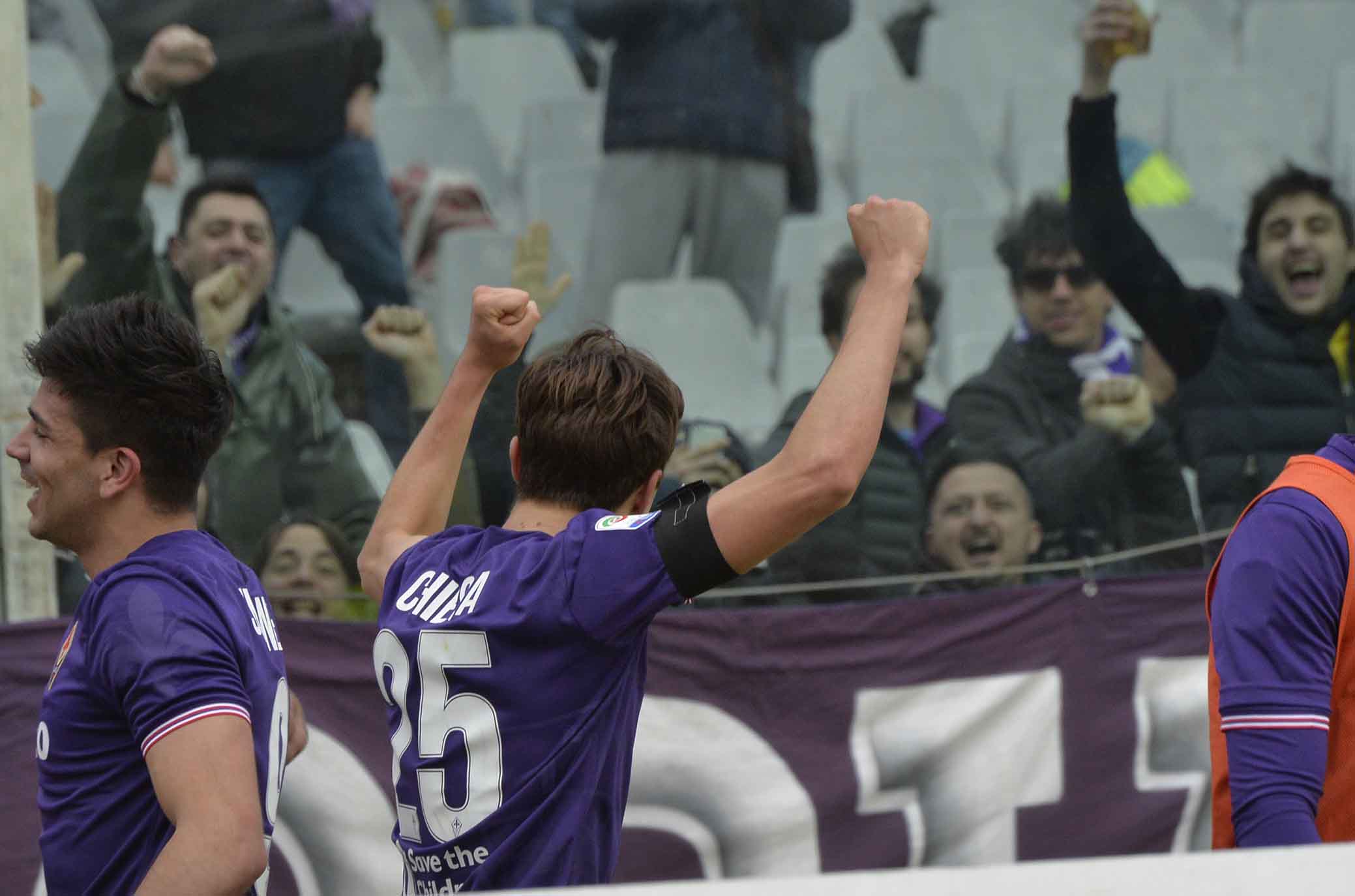 FIORENTINA-CROTONE 31-03-2018 ESULTANZA DI FEDERICO CHIESA. SILPRESS/GALASSI SILVANO