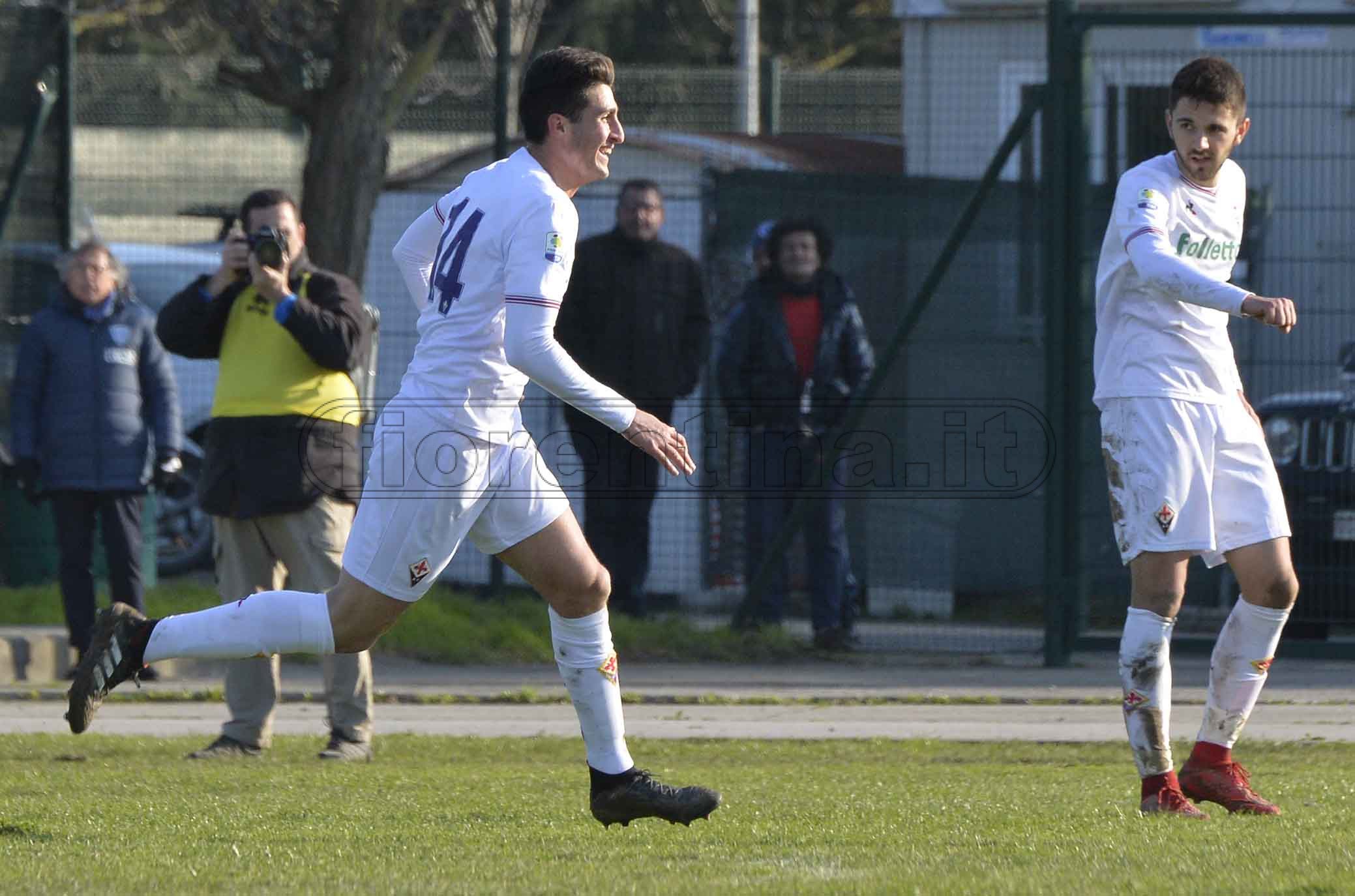 FIORENTINA PRIMAVERA - EMPOLI 21-03-2018 ESULTANZA DI MARCO MELI DEL 3-2. SILPRESS/GALASSI SILVANO