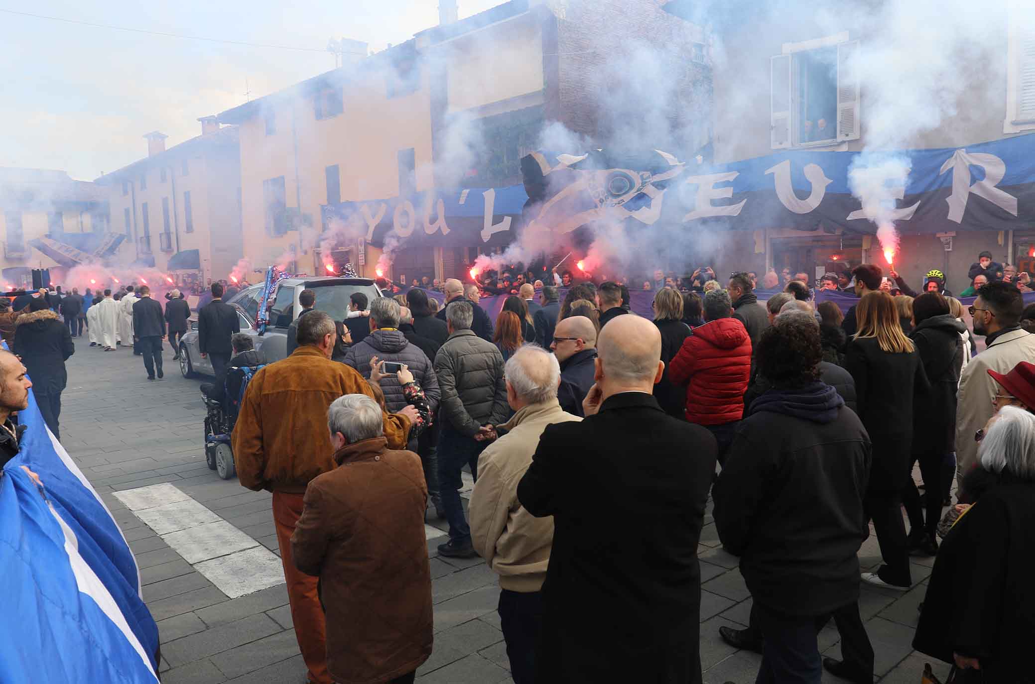 31-03-2018 Rivolta D'Adda Ph Alberto Mariani Silpress , funerali di Emiliano Mondonico allenatore Fiorentina ,Atalanta,Torino, Albinoleffe Nella Foto, la cerimonia di Emiliano Mondonico