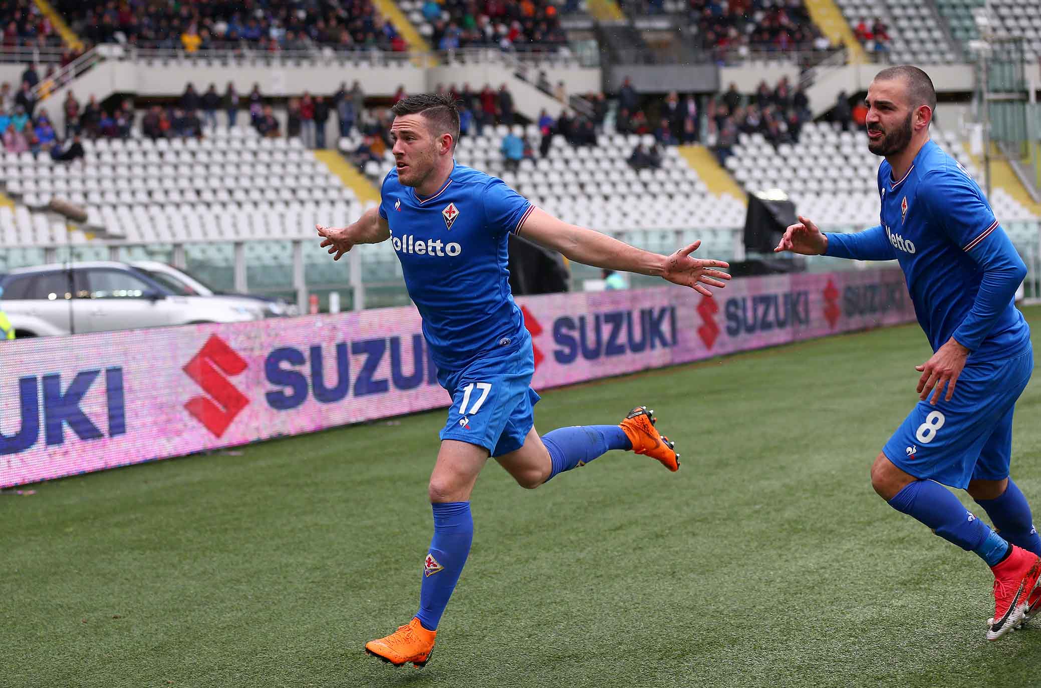 TORINO-FIORENTINA 18-03-2018. ESULTANZA DI JORDAN VERETOUT. SILPRESS