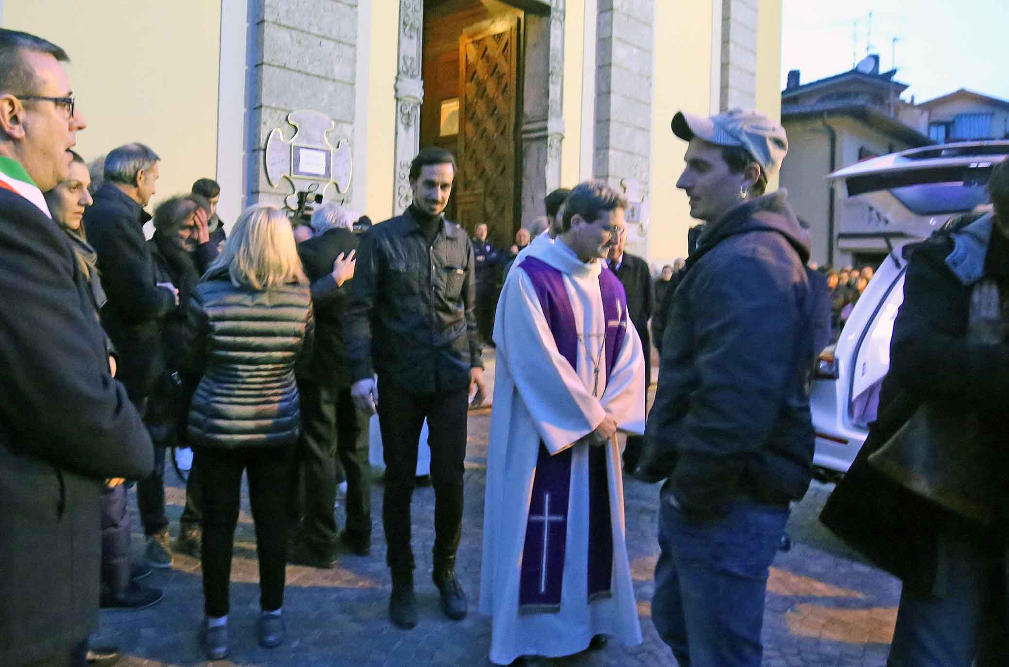 BERGAMO- SAN PELLEGRINO 08-03-2018. FUNERALI DI DAVIDE ASTORI ALL'ARRIVO A SAN PELLEGRINO. SILPRESS/GALASSI SILVANO