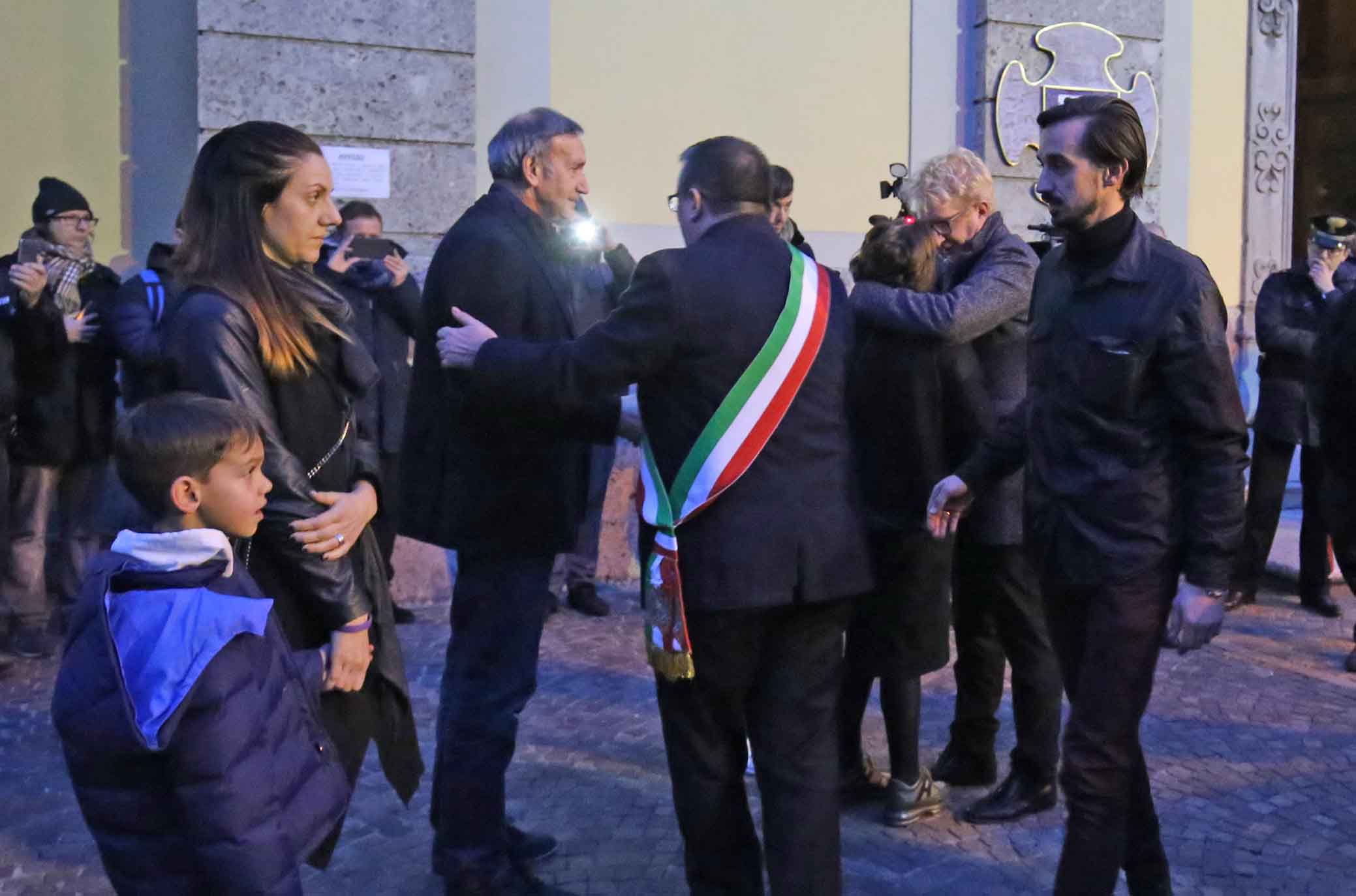 BERGAMO- SAN PELLEGRINO 08-03-2018. FUNERALI DI DAVIDE ASTORI ALL'ARRIVO A SAN PELLEGRINO. SILPRESS/GALASSI SILVANO