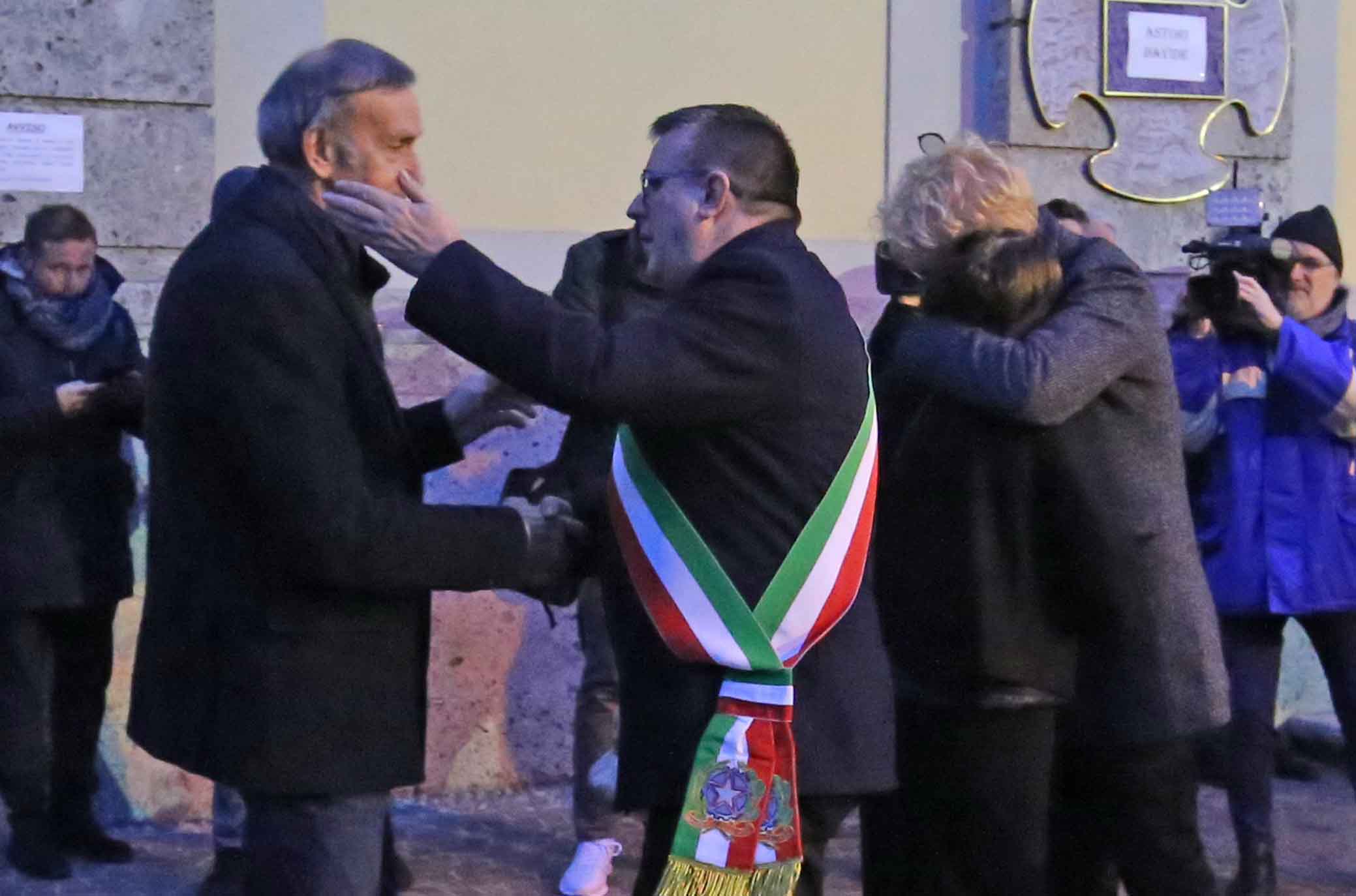 BERGAMO- SAN PELLEGRINO 08-03-2018. FUNERALI DI DAVIDE ASTORI ALL'ARRIVO A SAN PELLEGRINO. SILPRESS/GALASSI SILVANO