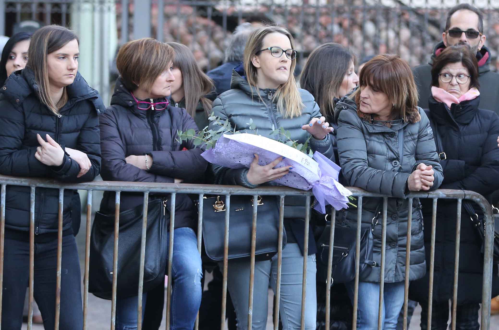 BERGAMO- SAN PELLEGRINO 08-03-2018. FUNERALI DI DAVIDE ASTORI ALL'ARRIVO A SAN PELLEGRINO. SILPRESS/GALASSI SILVANO