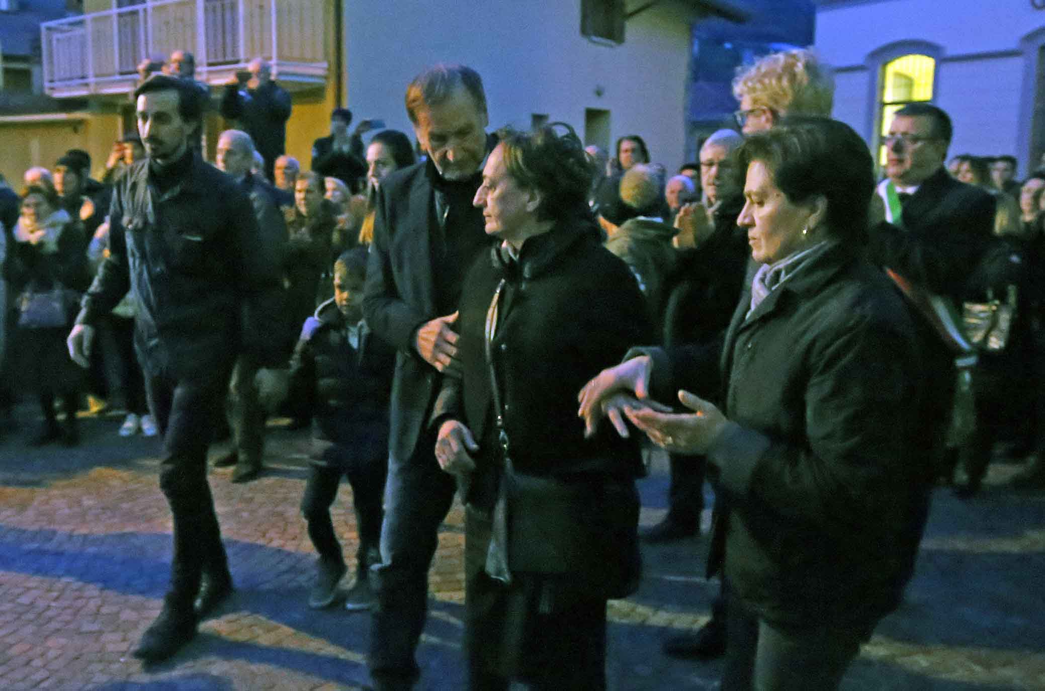 BERGAMO- SAN PELLEGRINO 08-03-2018. FUNERALI DI DAVIDE ASTORI ALL'ARRIVO A SAN PELLEGRINO. SILPRESS/GALASSI SILVANO