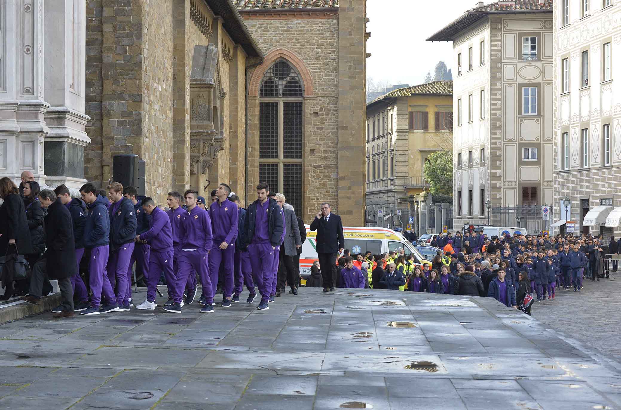FIORENTINA 08-03-2018 I FUNERALI SOLENNI DEL CAPITANO DAVIDE ASTORI NELLA BASILICA DI SANTA CROCE A FIRENZE. SILPRESS/GALASSI SILVANO