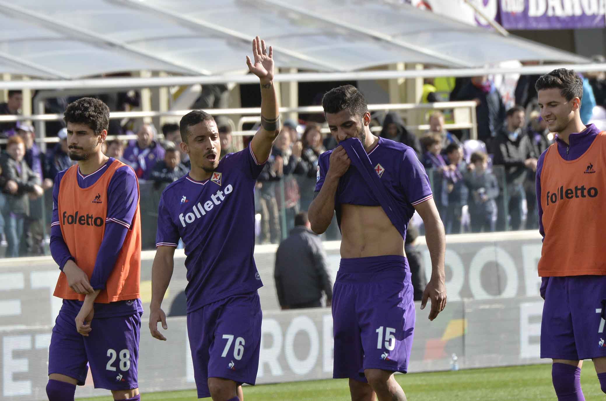 FIORENTINA-CROTONE 31-03-2018 GIL DIAS, BRUNO GASPAR, MAXI OLIVERA E ZEKHNINI. SILPRESS/GALASSI SILVANO