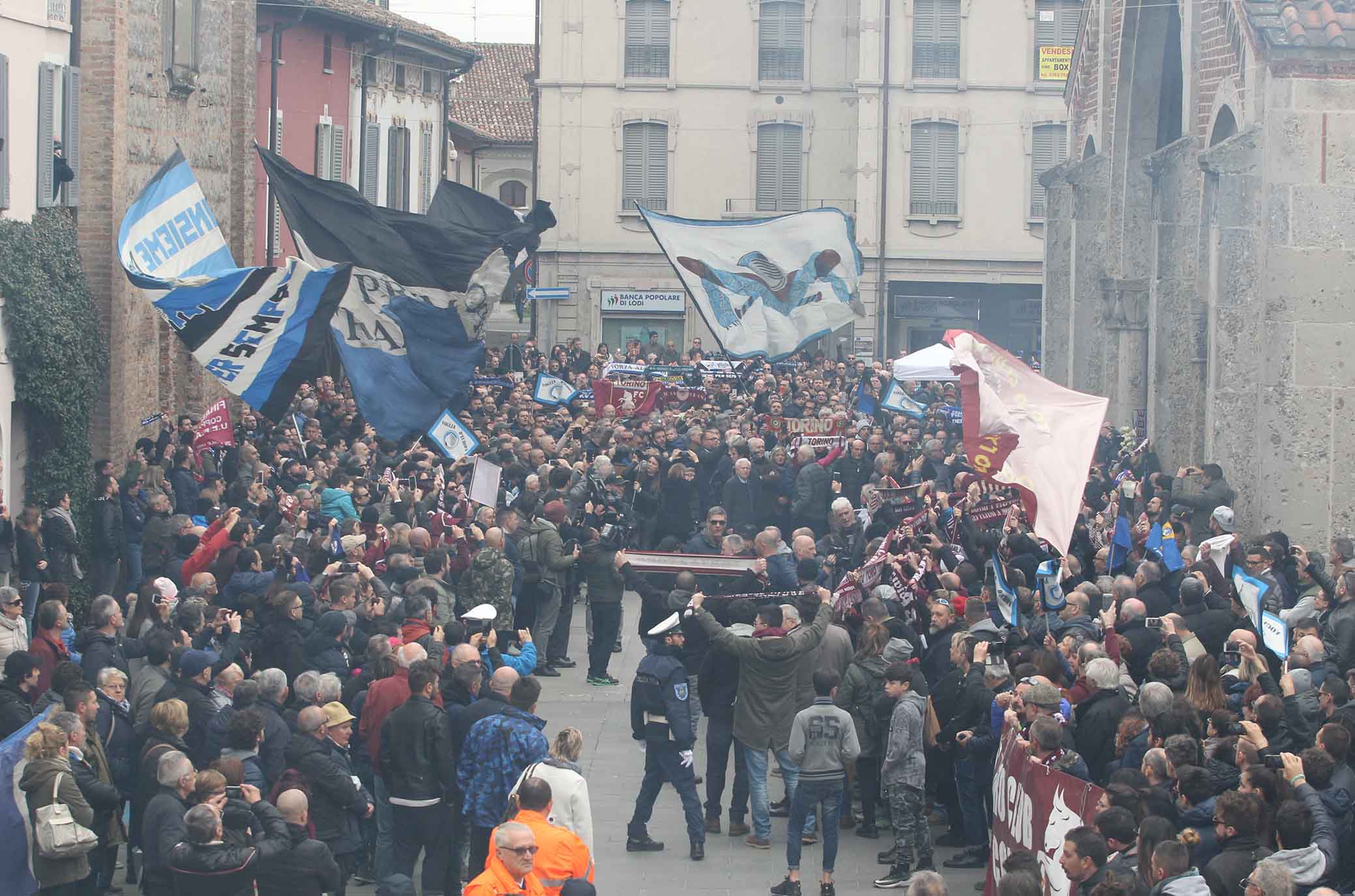 31-03-2018 Rivolta D'Adda Ph Alberto Mariani Silpress , funerali di Emiliano Mondonico allenatore Fiorentina ,Atalanta,Torino, Albinoleffe Nella Foto, la cerimonia di Emiliano Mondonico. ,