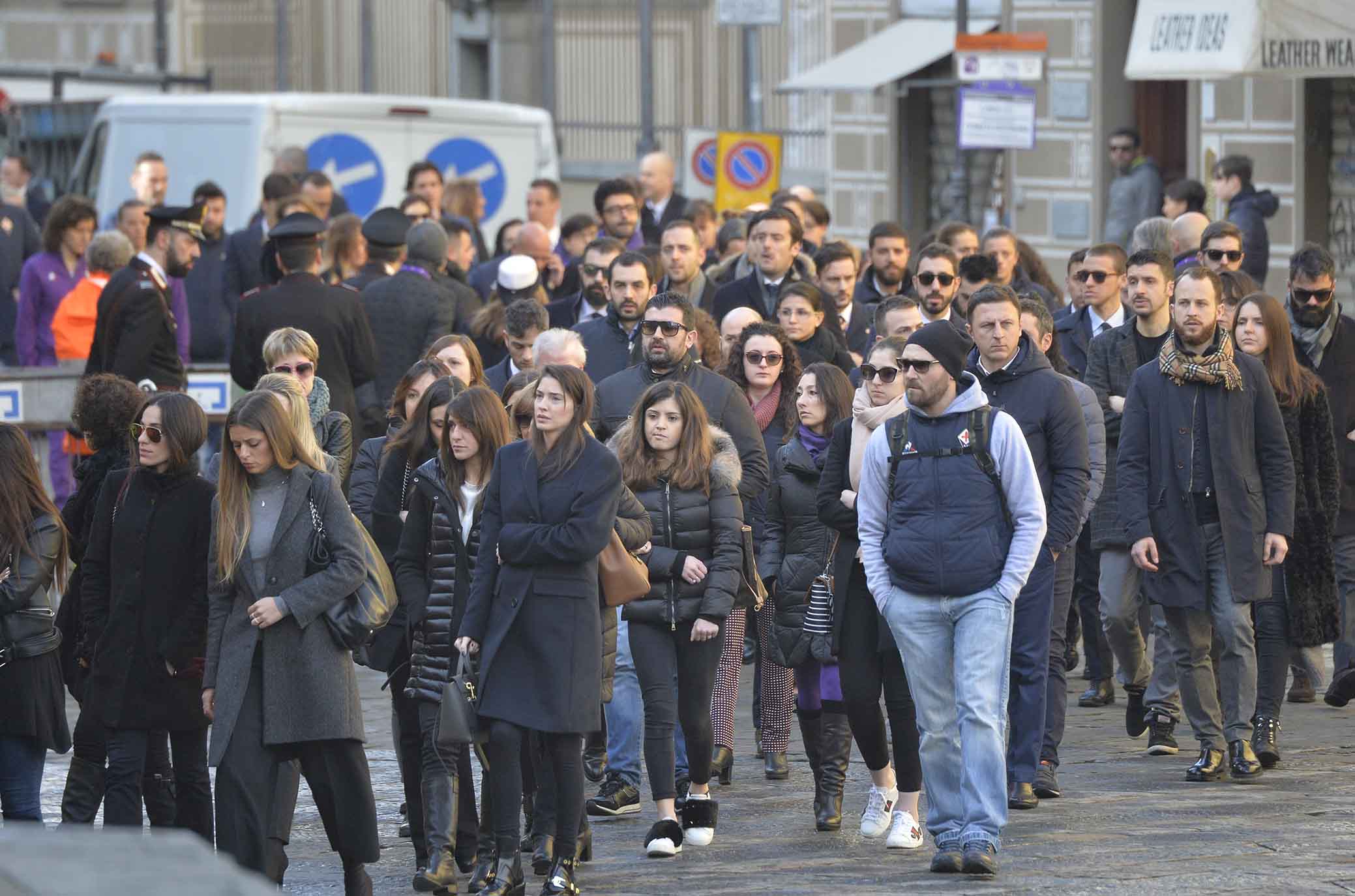 FIORENTINA 08-03-2018 I FUNERALI SOLENNI DEL CAPITANO DAVIDE ASTORI NELLA BASILICA DI SANTA CROCE A FIRENZE