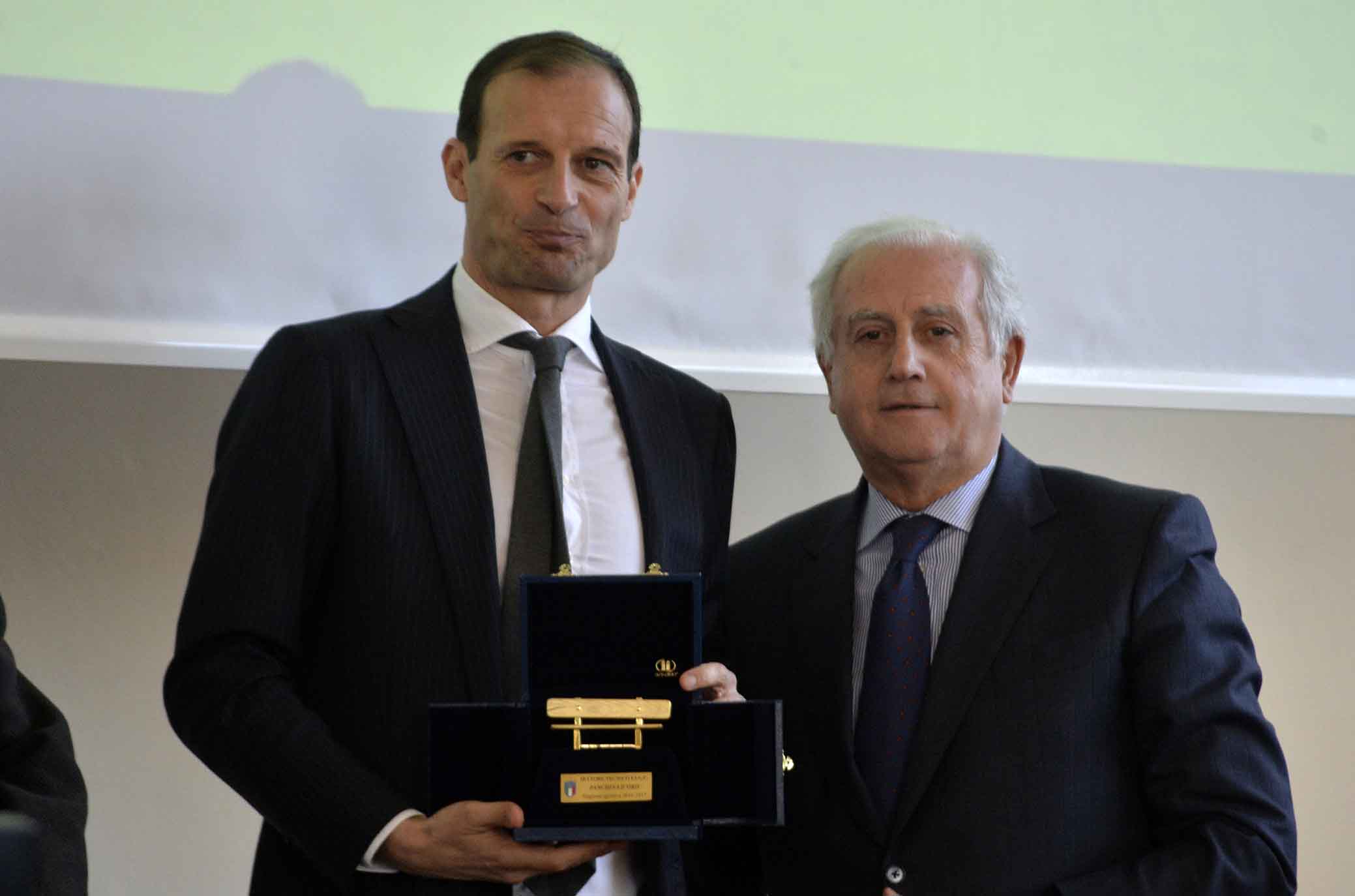 Panchina d'oro a Coverciano: vince Max Allegri; premiati Fattori e Semplici (FOTO e VIDEO)