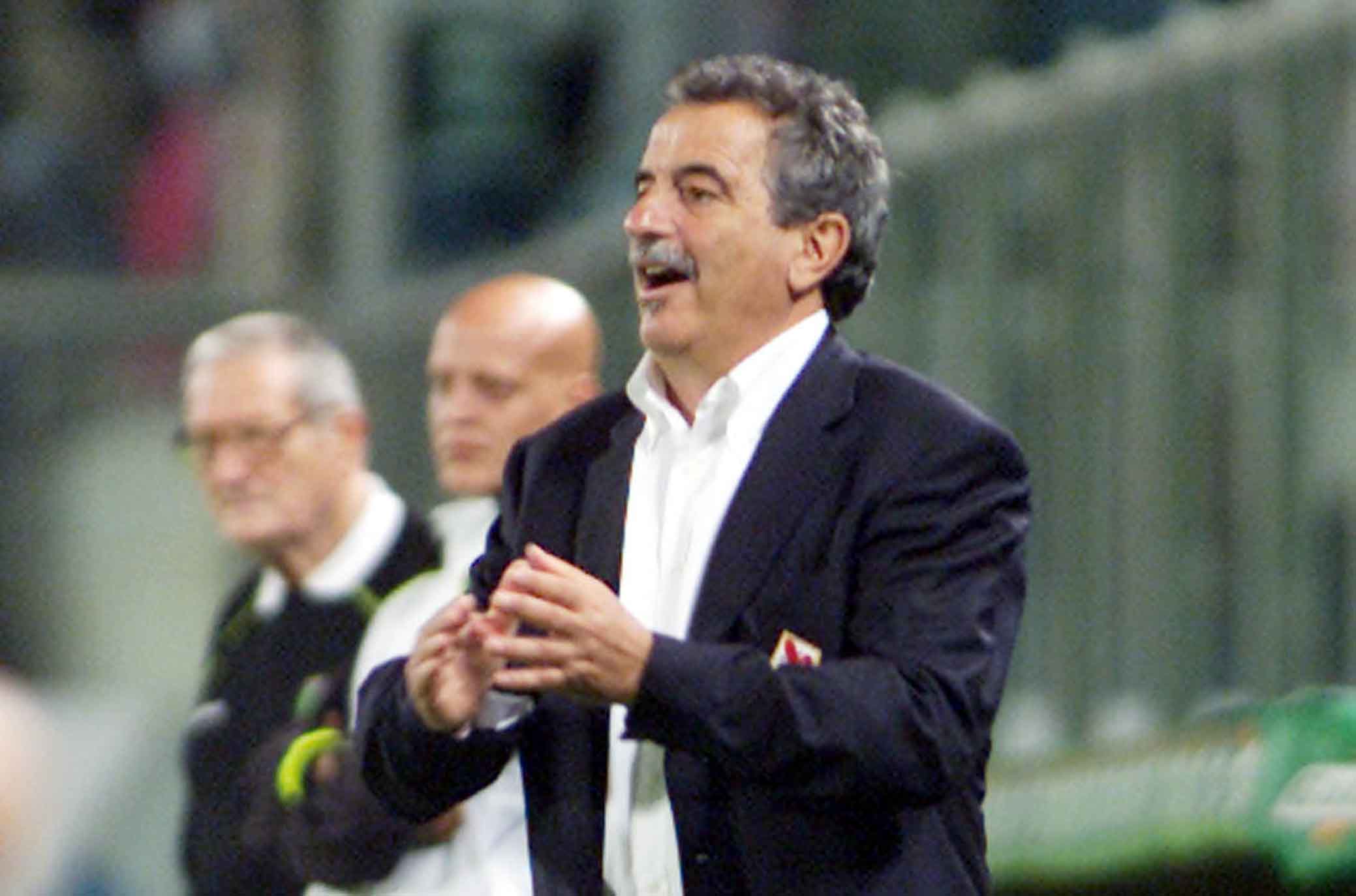 Fiorentina.Torino. Mondonico dalla panchina.