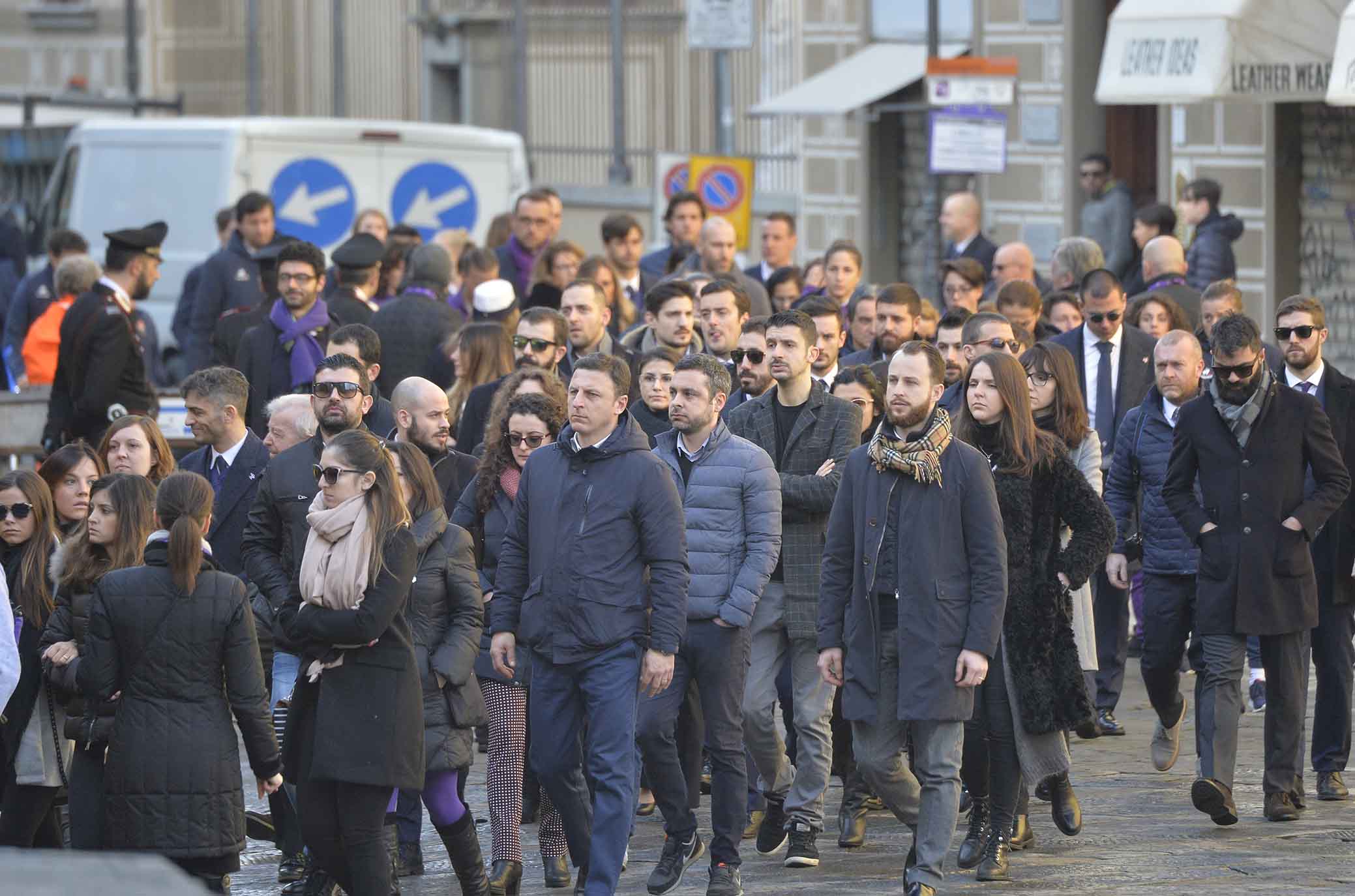 FIORENTINA 08-03-2018 I FUNERALI SOLENNI DEL CAPITANO DAVIDE ASTORI NELLA BASILICA DI SANTA CROCE A FIRENZE