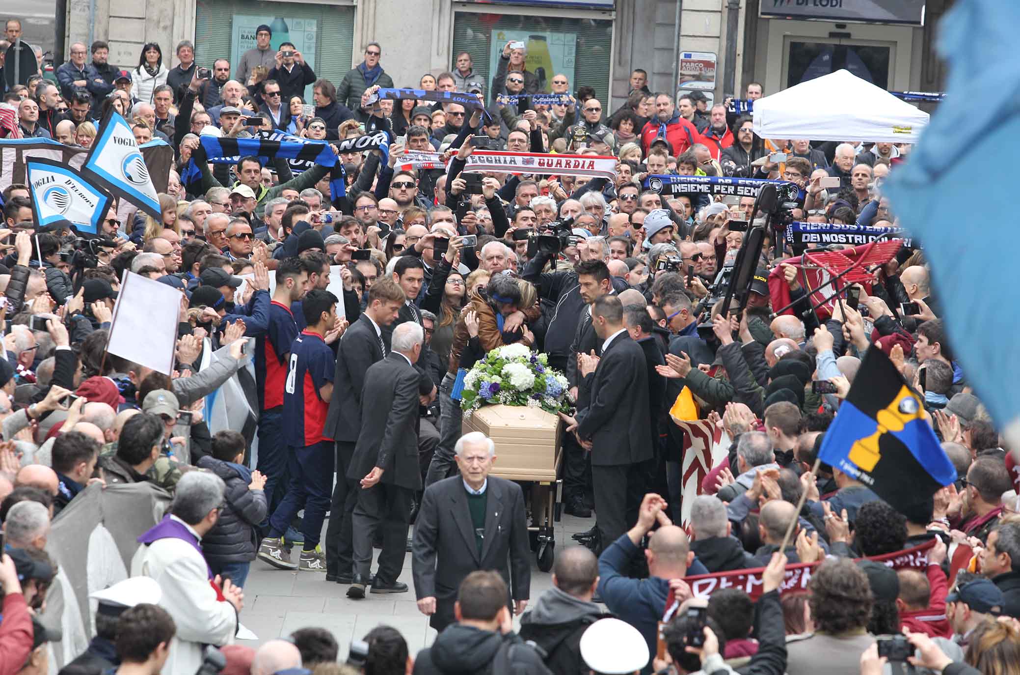 31-03-2018 Rivolta D'Adda Ph Alberto Mariani Silpress , funerali di Emiliano Mondonico allenatore Fiorentina ,Atalanta,Torino, Albinoleffe Nella Foto, la cerimonia di Emiliano Mondonico. ,