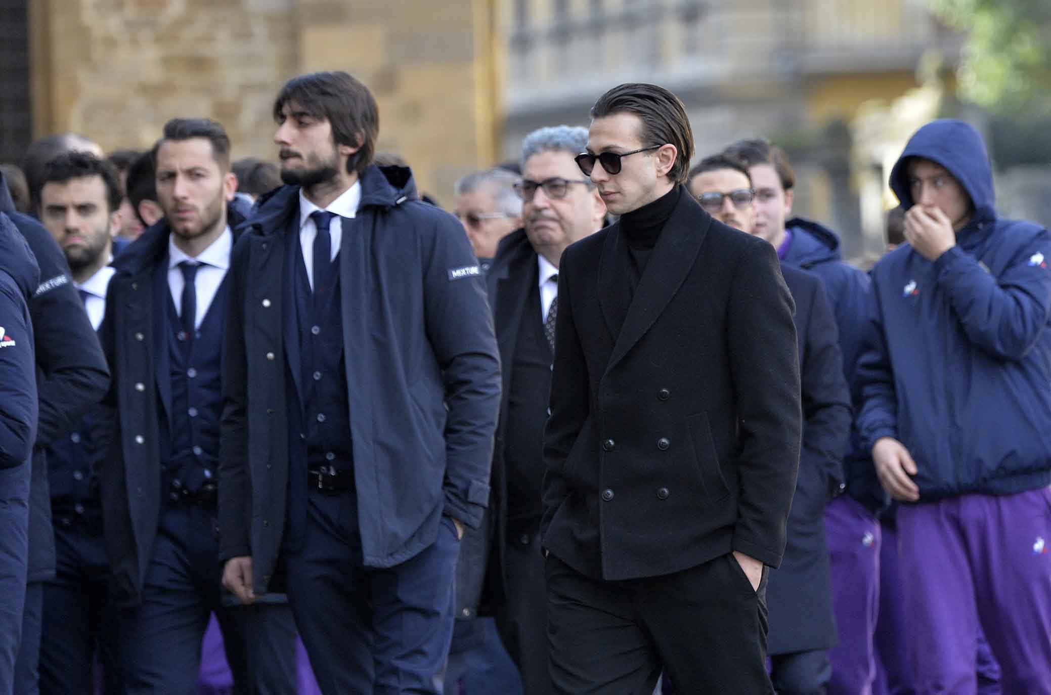 FIORENTINA 08-03-2018 I FUNERALI SOLENNI DEL CAPITANO DAVIDE ASTORI NELLA BASILICA DI SANTA CROCE A FIRENZE BERNARDESCHI PERIN