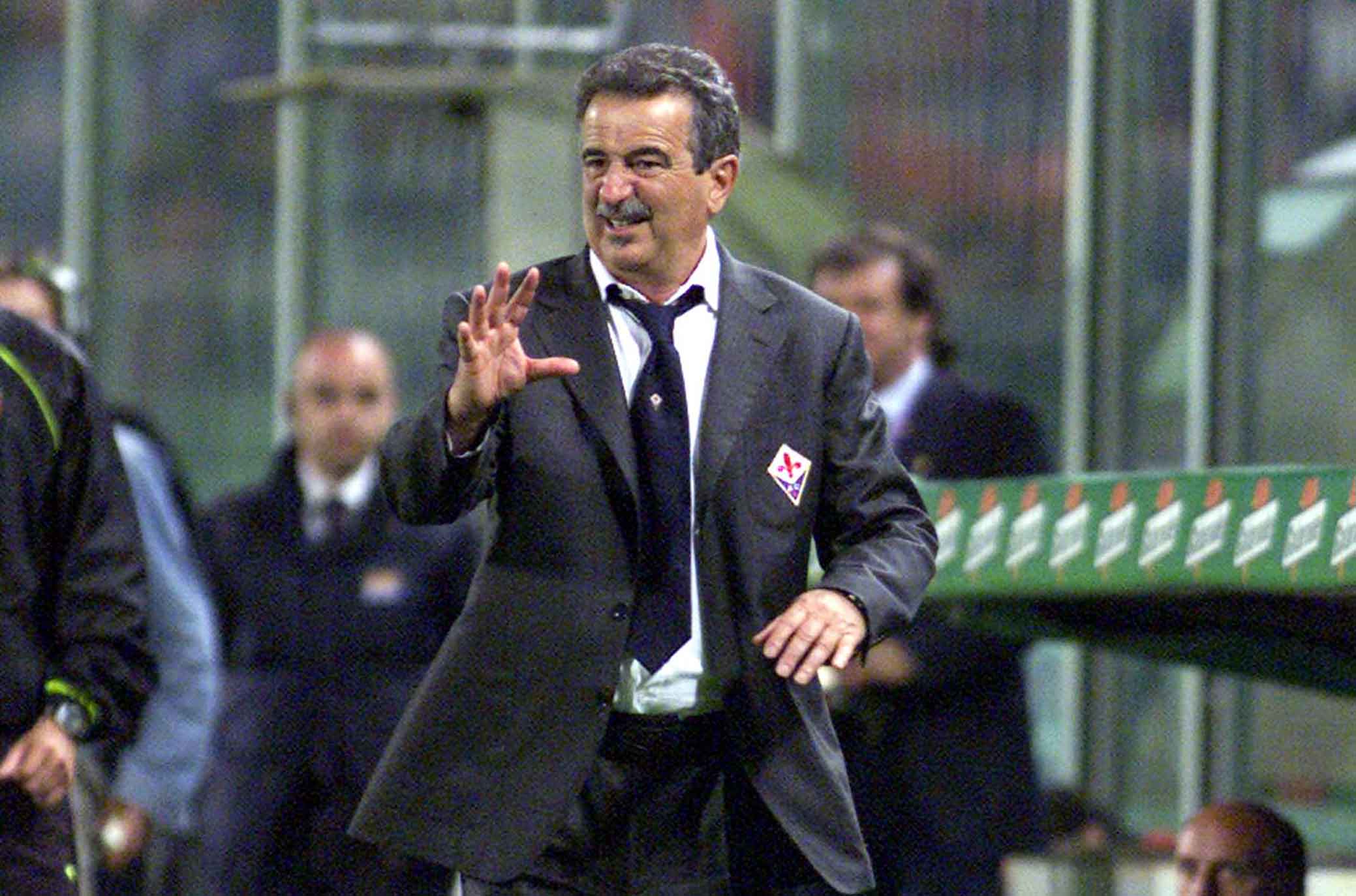 Fiorentina-Napoli. Mondonico dalla panchina.
