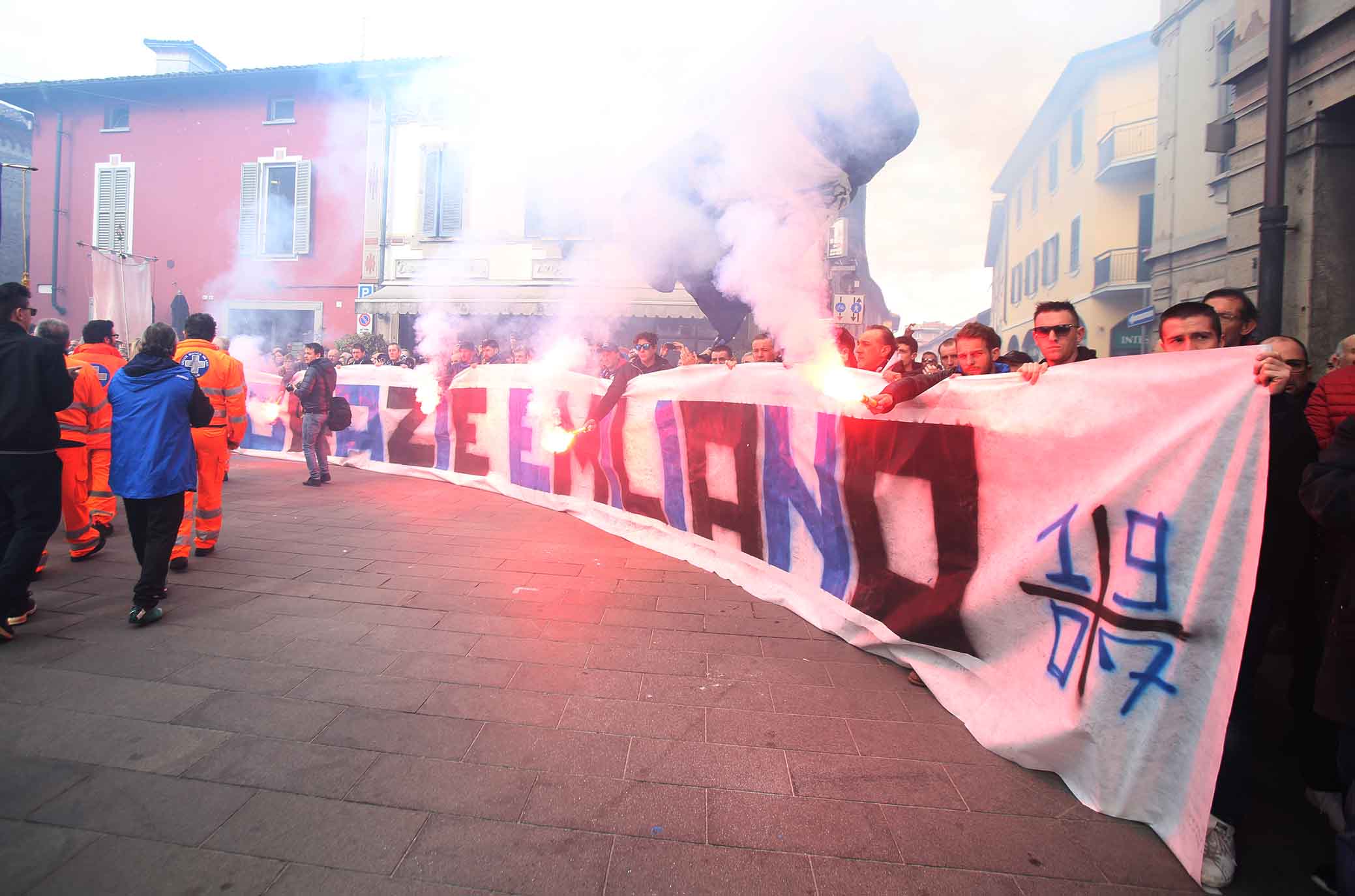 31-03-2018 Rivolta D'Adda Ph Alberto Mariani Silpress , funerali di Emiliano Mondonico allenatore Fiorentina ,Atalanta,Torino, Albinoleffe Nella Foto, la cerimonia di Emiliano Mondonico. ,