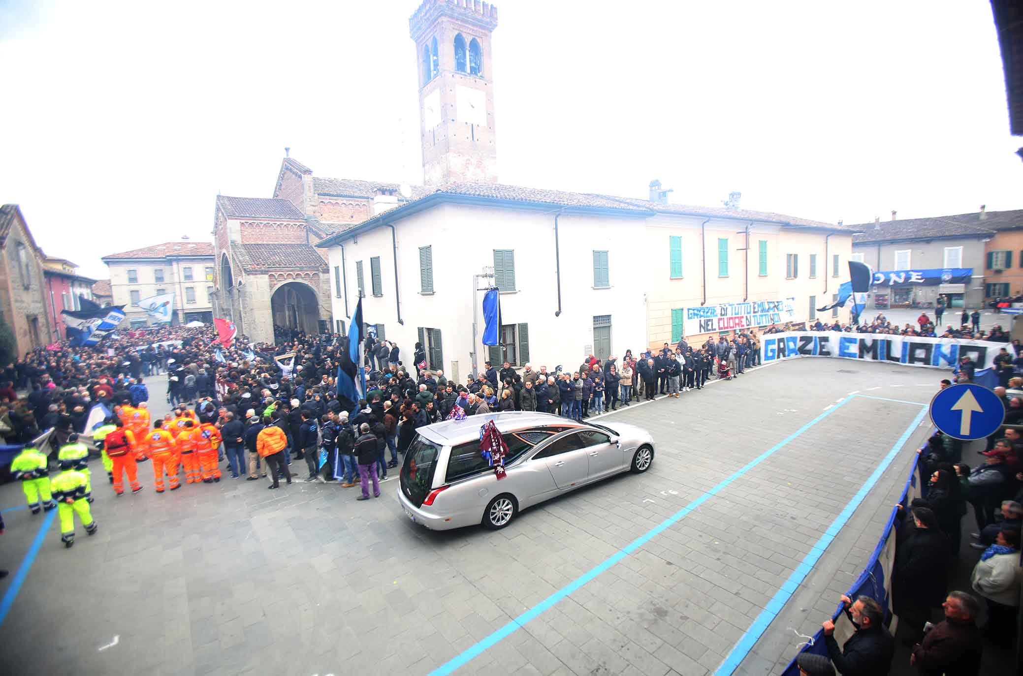 31-03-2018 Rivolta D'Adda Ph Alberto Mariani Silpress , funerali di Emiliano Mondonico allenatore Fiorentina ,Atalanta,Torino, Albinoleffe Nella Foto, la cerimonia di Emiliano Mondonico. ,