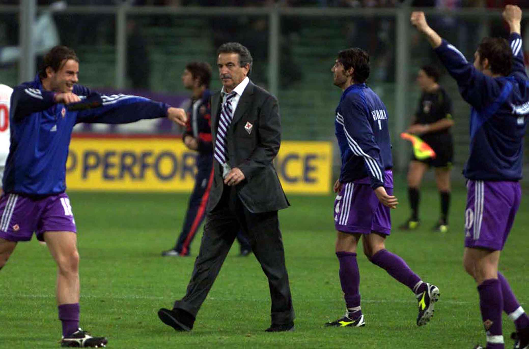 Fiorentina-Ternana.Esultanza dei giocatori a fine gara.