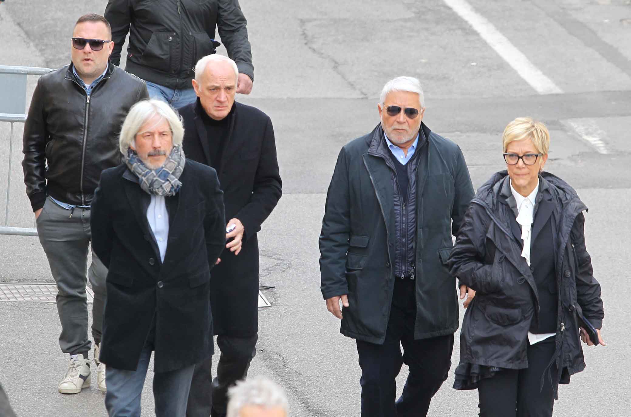 31-03-2018 Rivolta D'Adda Ph Alberto Mariani Silpress , funerali di Emiliano Mondonico allenatore Fiorentina ,Atalanta,Torino, Albinoleffe Nella Foto, la cerimonia di Emiliano Mondonico. , Antonio cercassi - elisa persico -roberto spagnolo