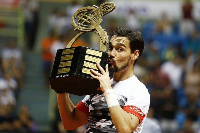 La dedica di Fabio Fognini ad Astori dopo la vittoria nel Brasil Open