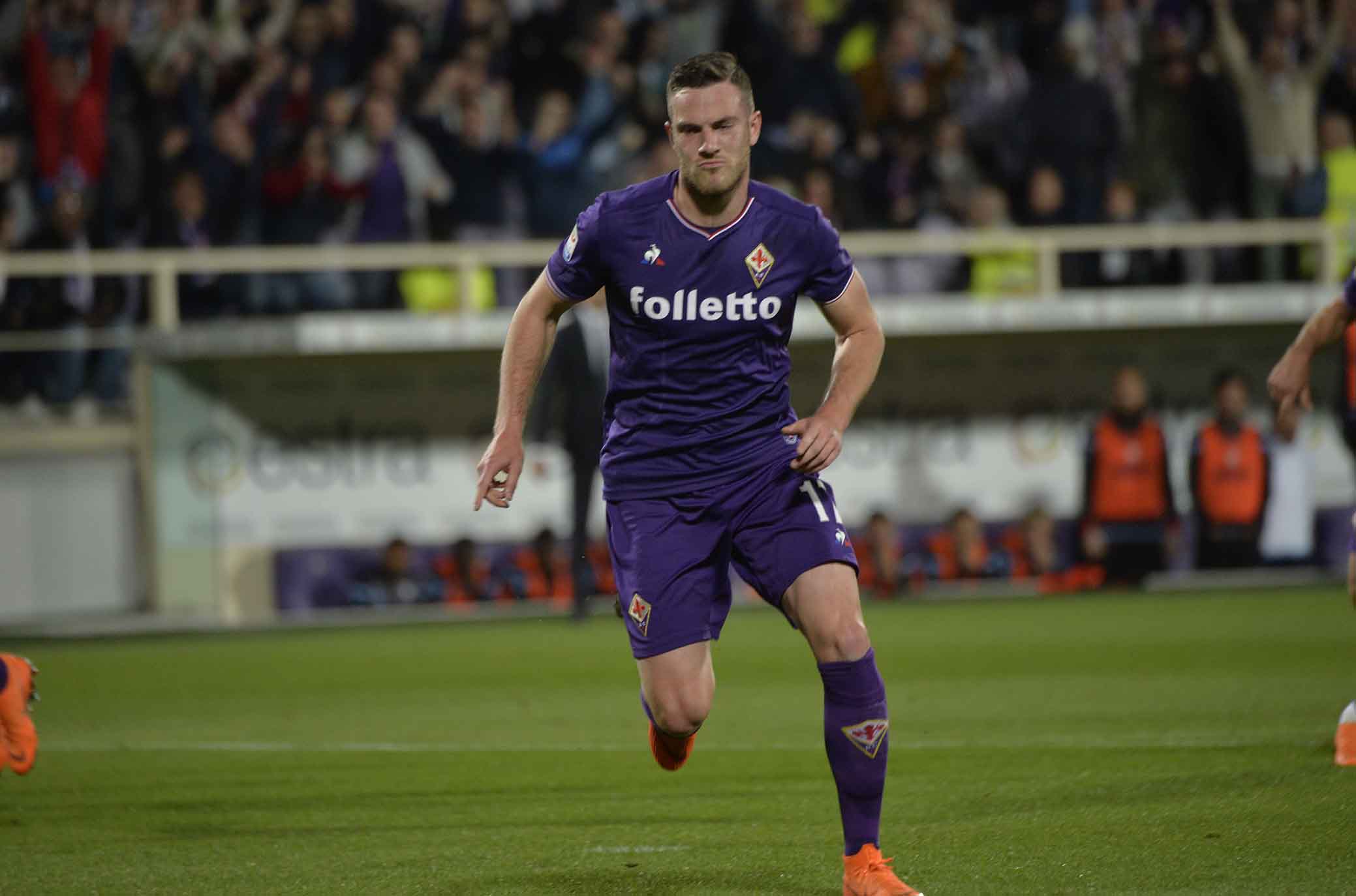 FIORENTINA-LAZIO 18-04-2018 ESULTANZA DI JORDAN VERETOUT. SILPRESS/GALASSI SILVANO