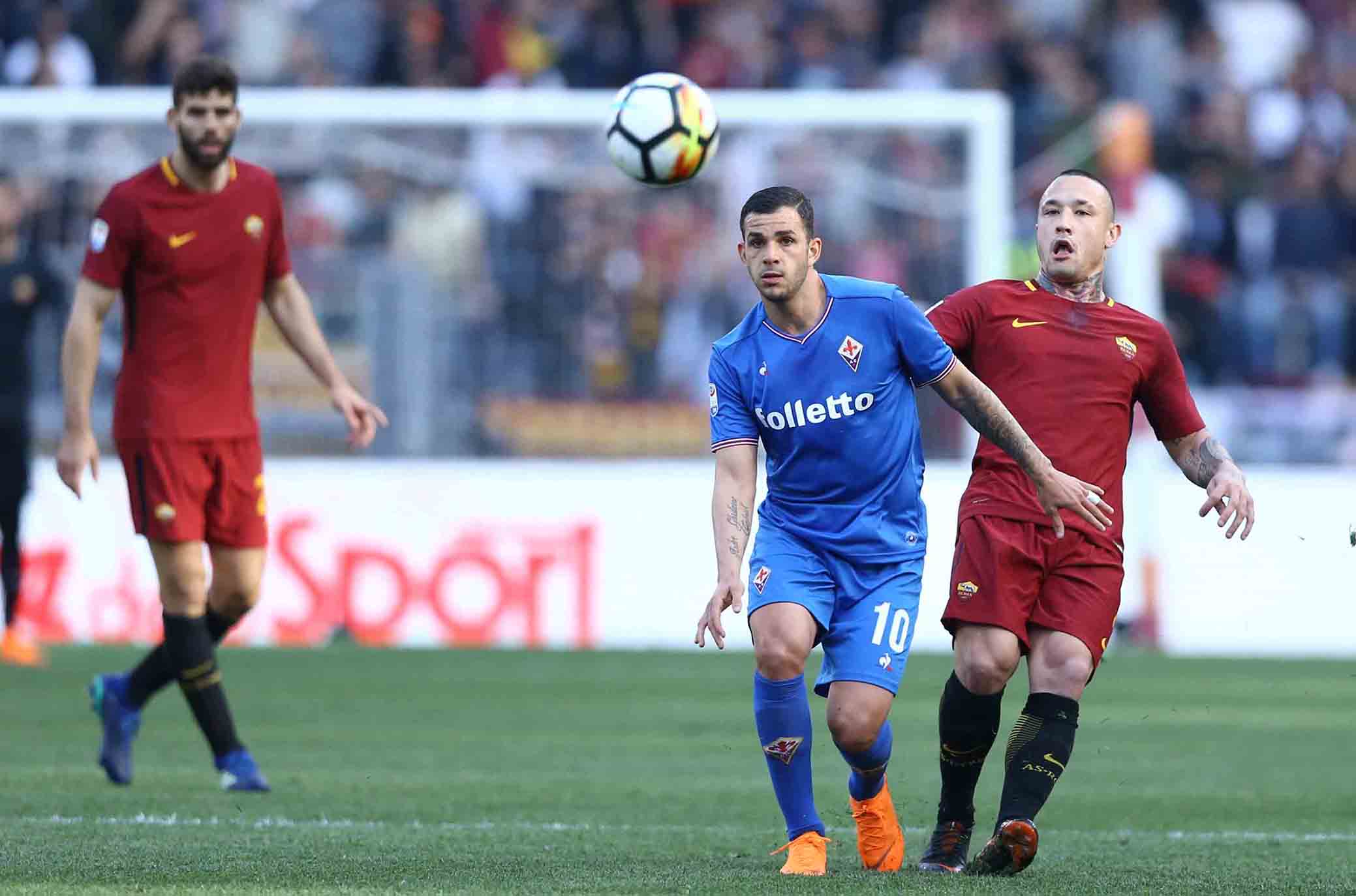 ROMA-FIORENTINA 07-04-2018. EYSSERIC E NAINGGOLAN. SILPRESS/GALASSI SILVANO