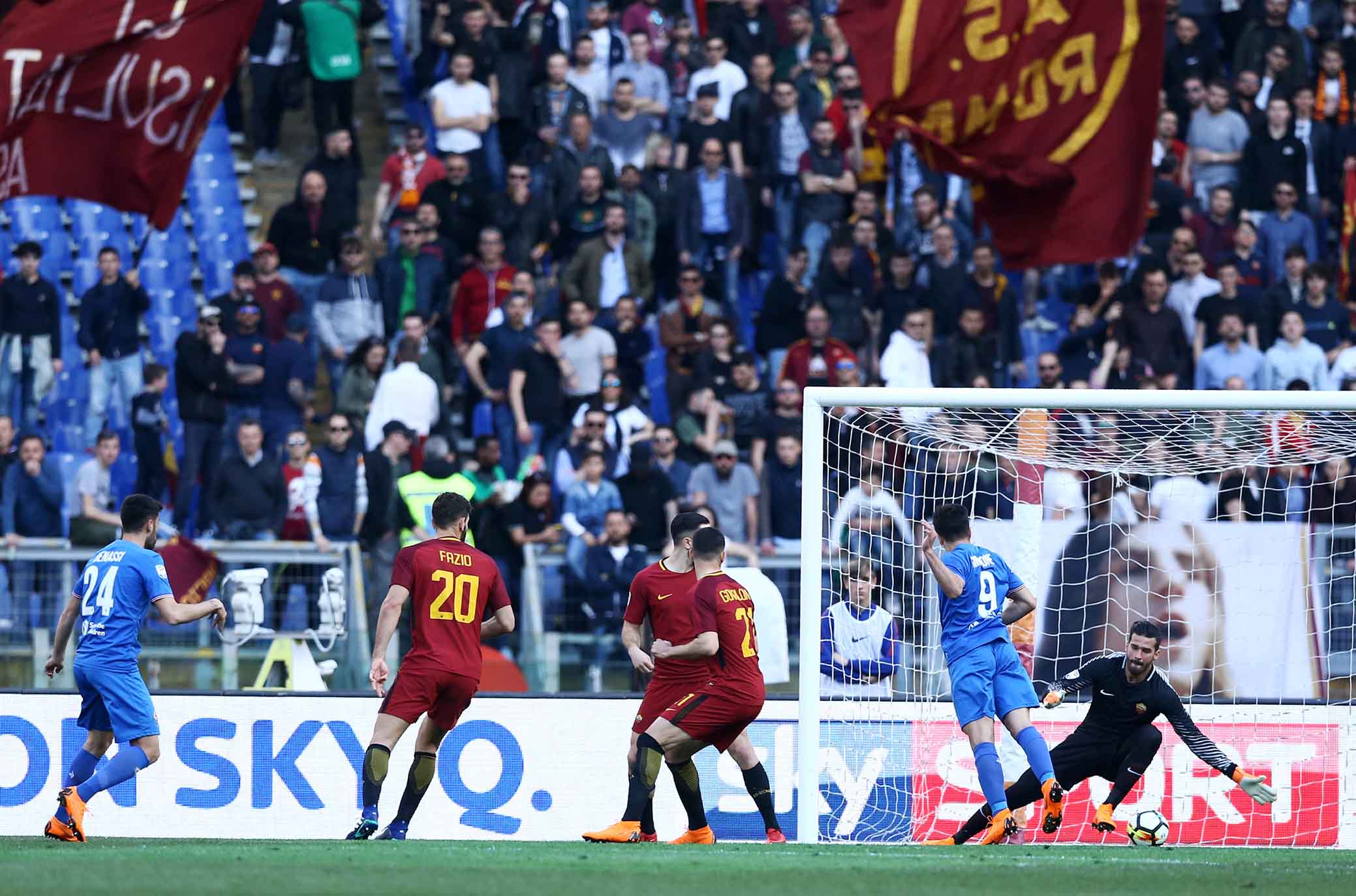 ROMA-FIORENTINA 07-04-2018. GOL DI MARCO BENASSI. SILPRESS/GALASSI SILVANO