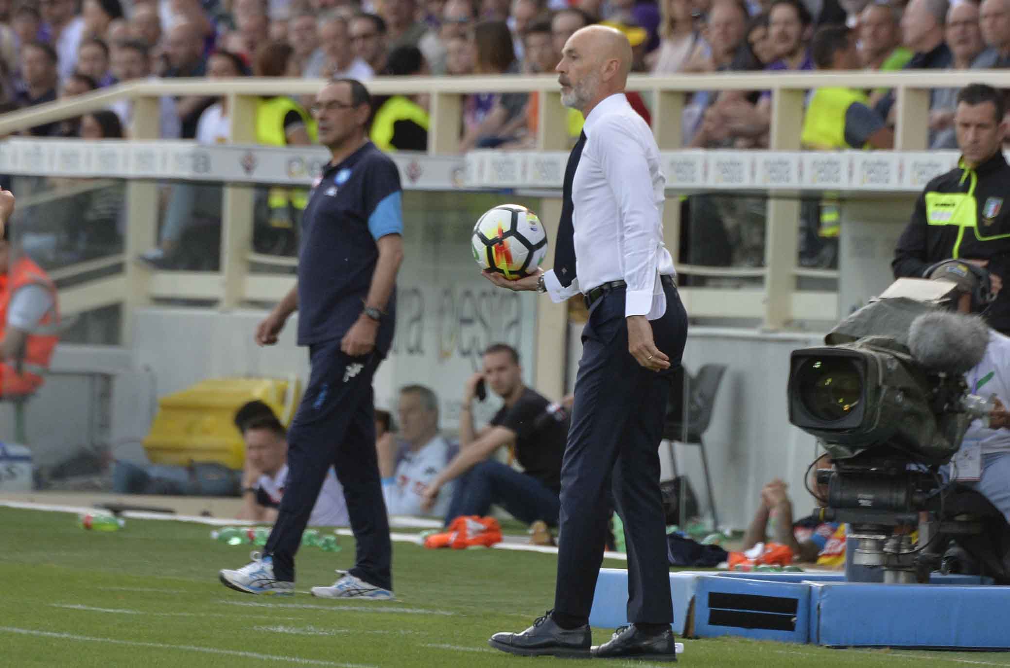 FIORENTINA-NAPOLI 29-04-2018 STEFANO PIOLI E MAURIZIO SARRI. SILPRESS/GALASSI SILVANO