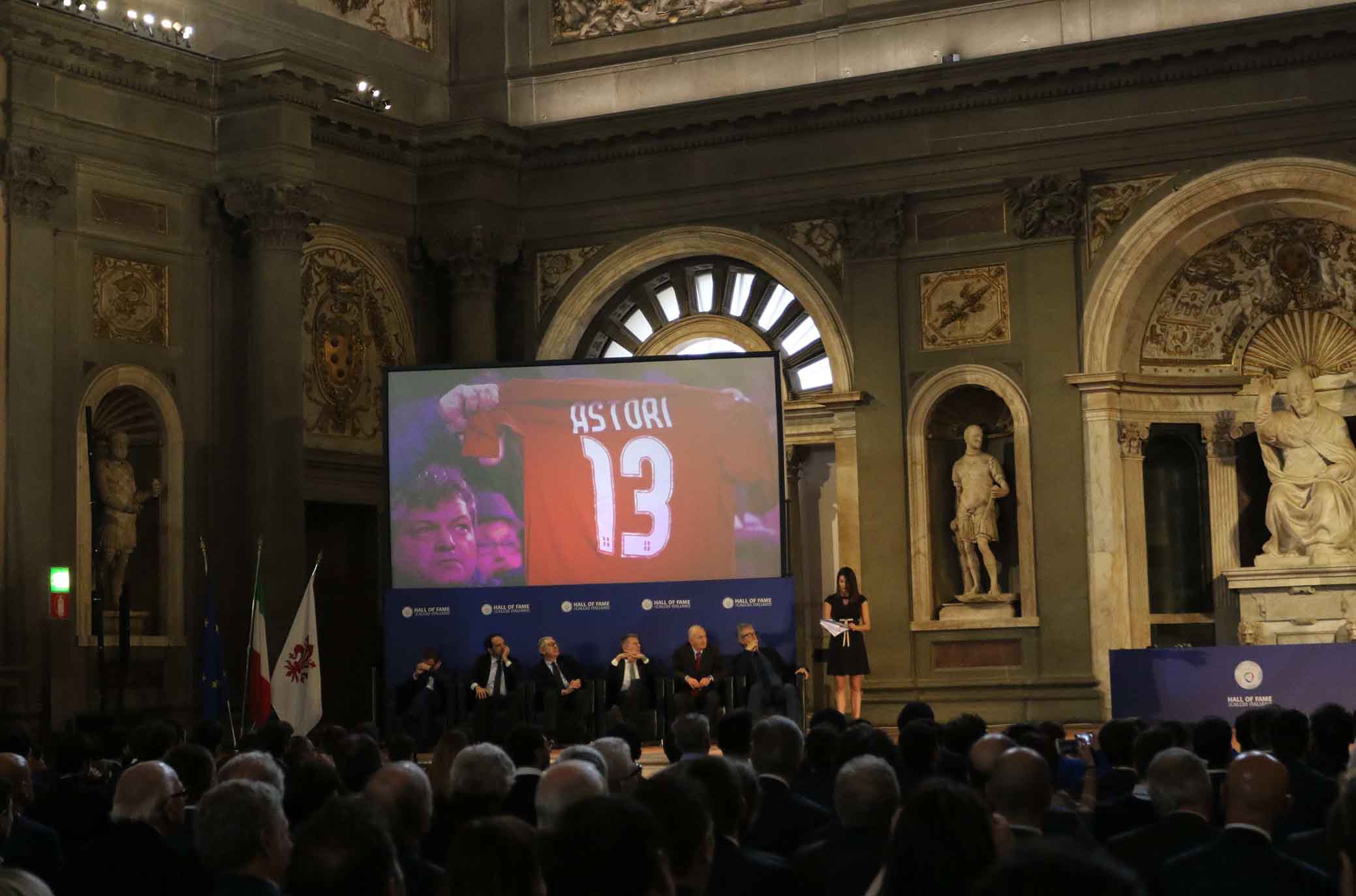 FIRENZE 09-04-2018 HALL OF FAME. SALONE DEI CINQUECENTO PALAZZO VECCHIO. IN RICORDO DI DAVIDE ASTORI. SILPRESS/GALASSI SILANO