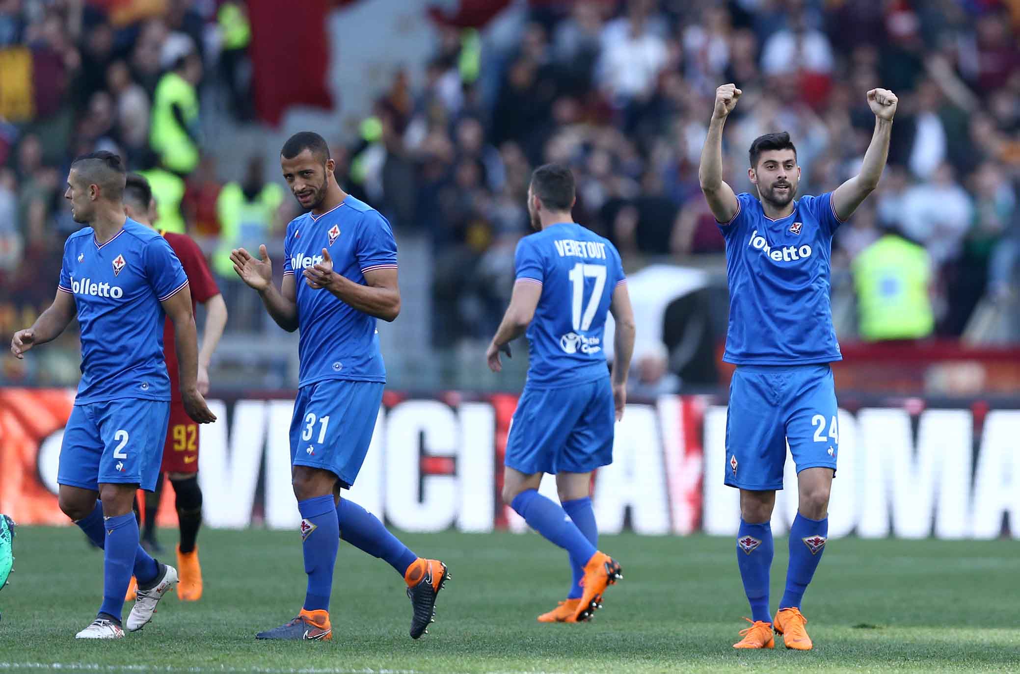 2ROMA-FIORENTINA 07-04-2018. ESULTANZA DI MARCO BENASSI DOPO IL GOLSILPRESS/GALASSI SILVANO
