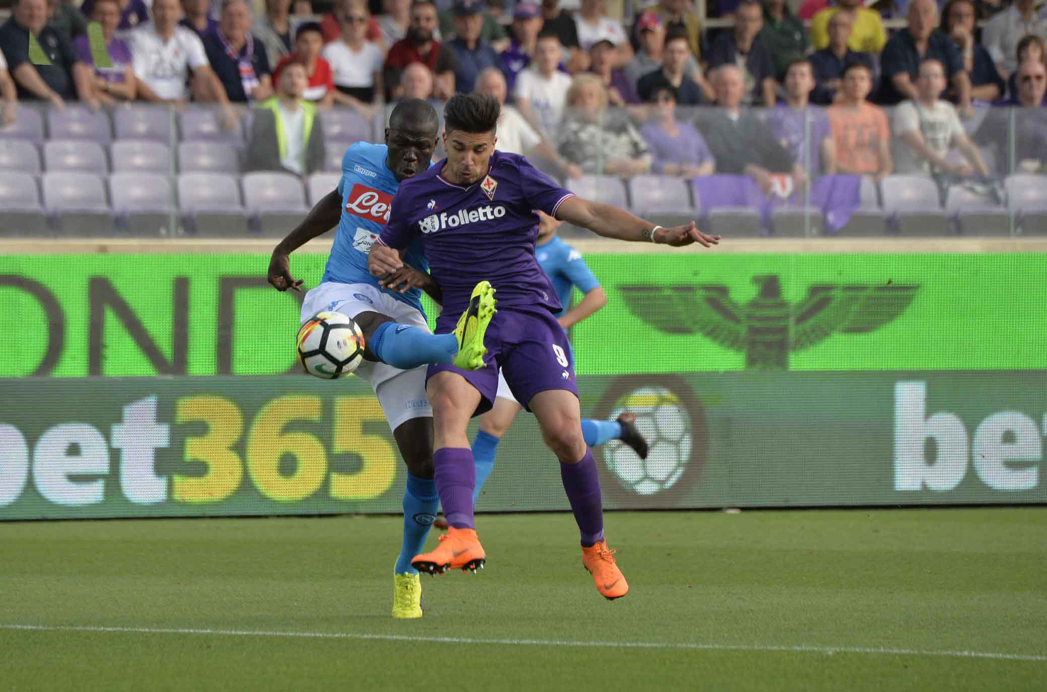 FIORENTINA-NAPOLI 29-04-2018 KOULIBALJ FA FALLO SU GIOVANNI SIMEONE. SILPRESS/GALASSI SILVANO