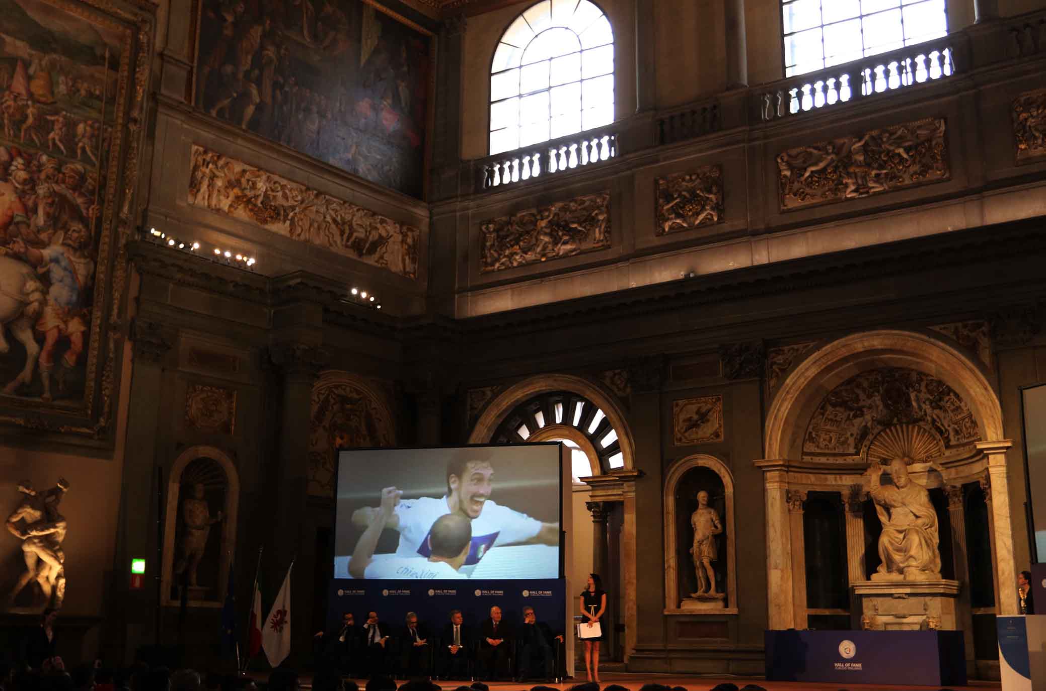 FIRENZE 09-04-2018 HALL OF FAME. SALONE DEI CINQUECENTO PALAZZO VECCHIO. IN RICORDO DI DAVIDE ASTORI. SILPRESS/GALASSI SILANO
