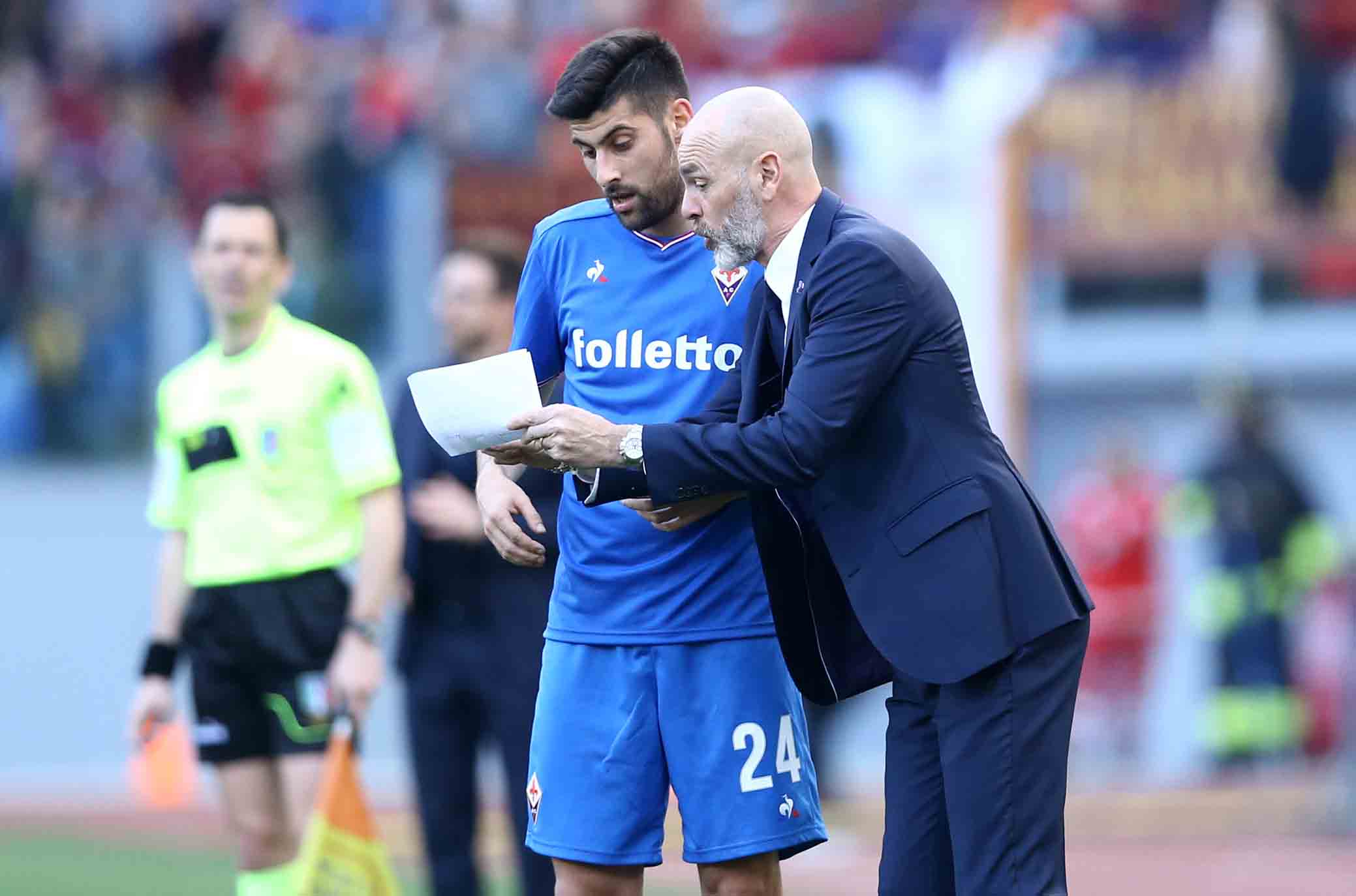 ROMA-FIORENTINA 07-04-2018. STEFANO PIOLI E MARCO BENASSI. SILPRESS/GALASSI SILVANO