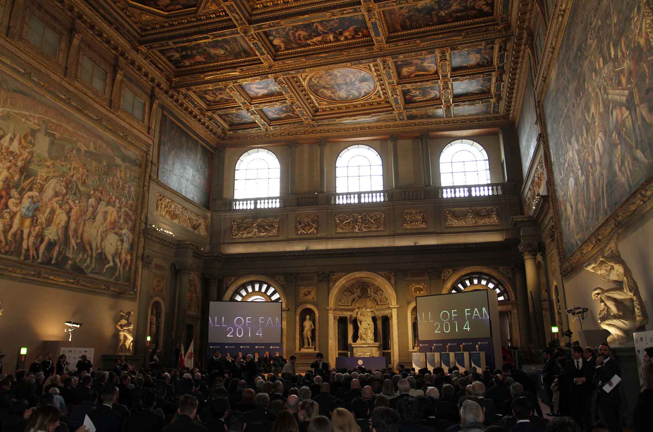 FIRENZE 09-04-2018 HALL OF FAME. SALONE DEI CINQUECENTO PALAZZO VECCHIO. IN RICORDO DI DAVIDE ASTORI. SILPRESS/GALASSI SILANO