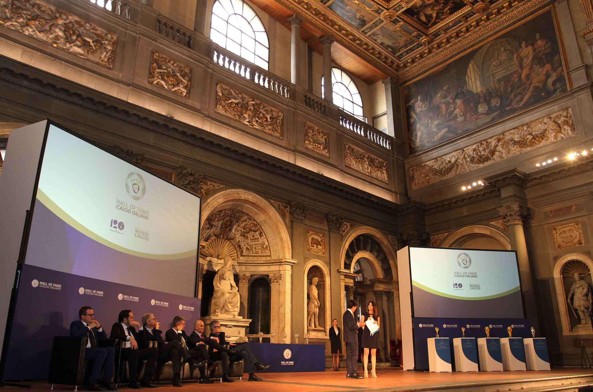 FIRENZE 09-04-2018 HALL OF FAME. SALONE DEI CINQUECENTO PALAZZO VECCHIO. IN RICORDO DI DAVIDE ASTORI. SILPRESS/GALASSI SILANO