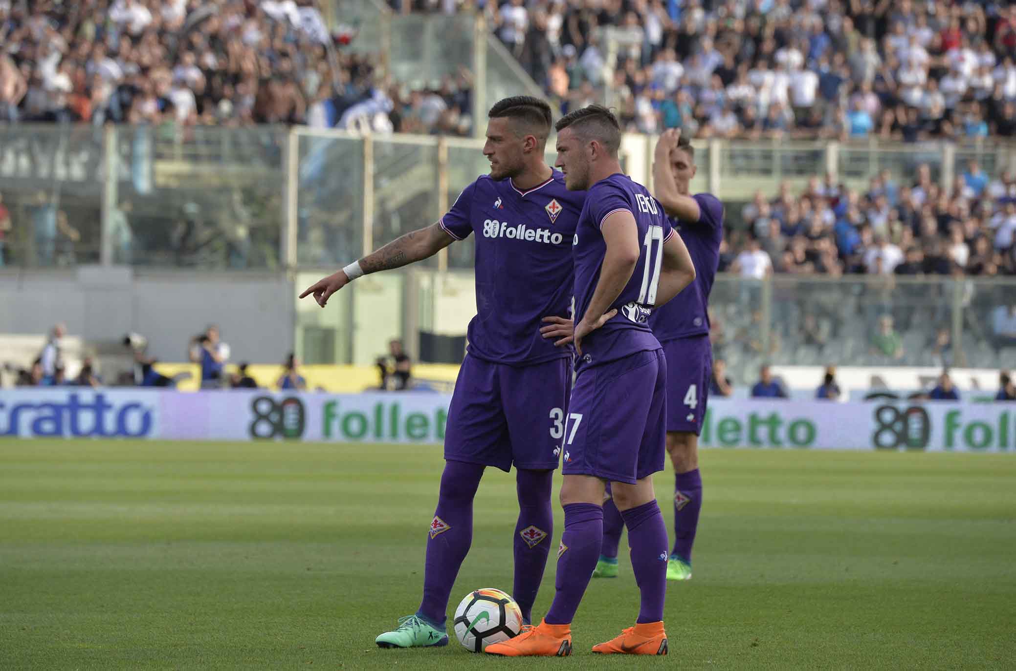 FIORENTINA-NAPOLI 29-04-2018 CRISTIANO BIRAGHI E JORDAN VERETOUT. SILPRESS/GALASSI SILVANO