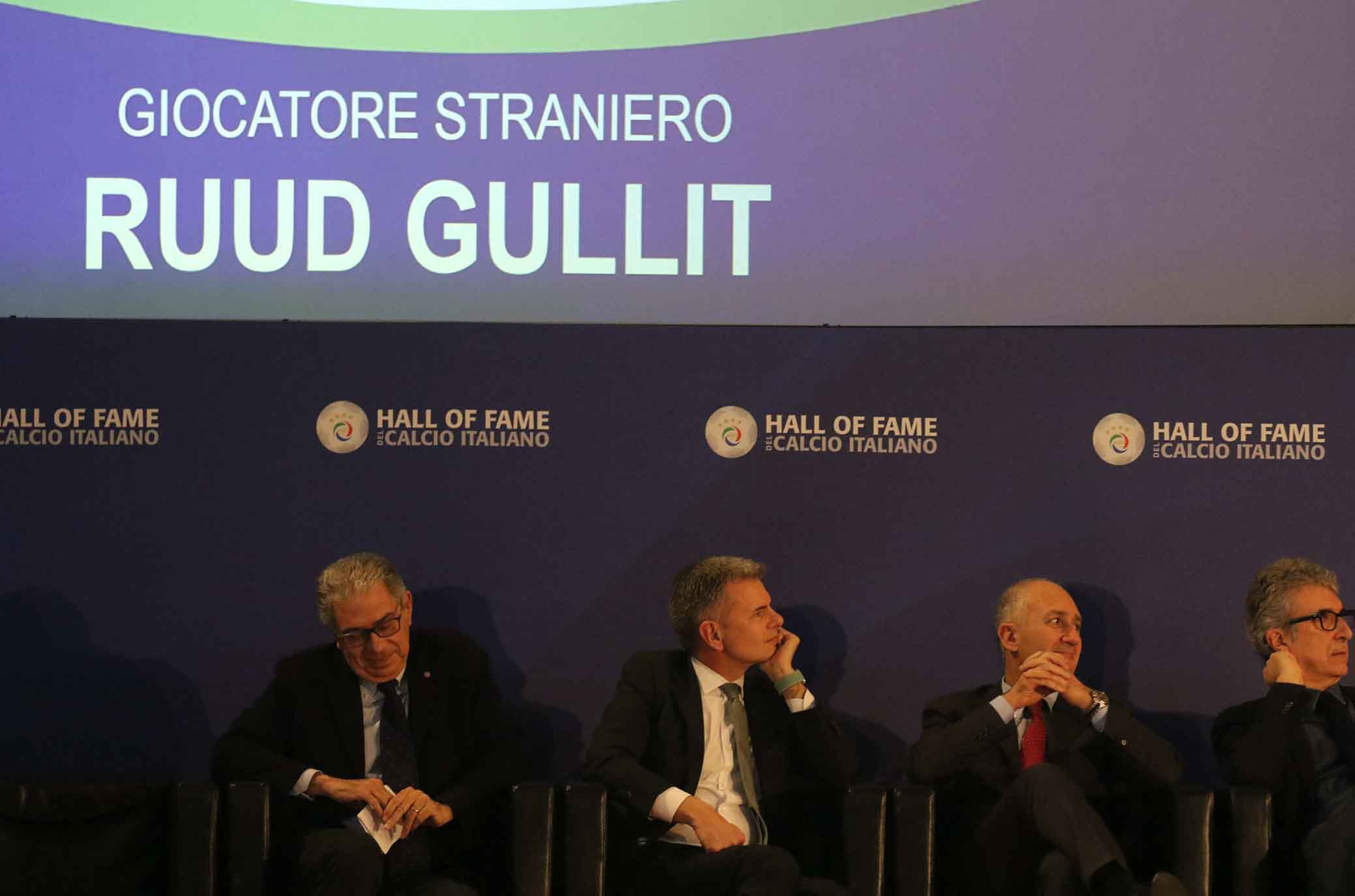FIRENZE 09-04-2018 HALL OF FAME. SALONE DEI CINQUECENTO PALAZZO VECCHIO. RUUD GULLIT E ILARIA D'AMICO. SILPRESS/GALASSI SILANO