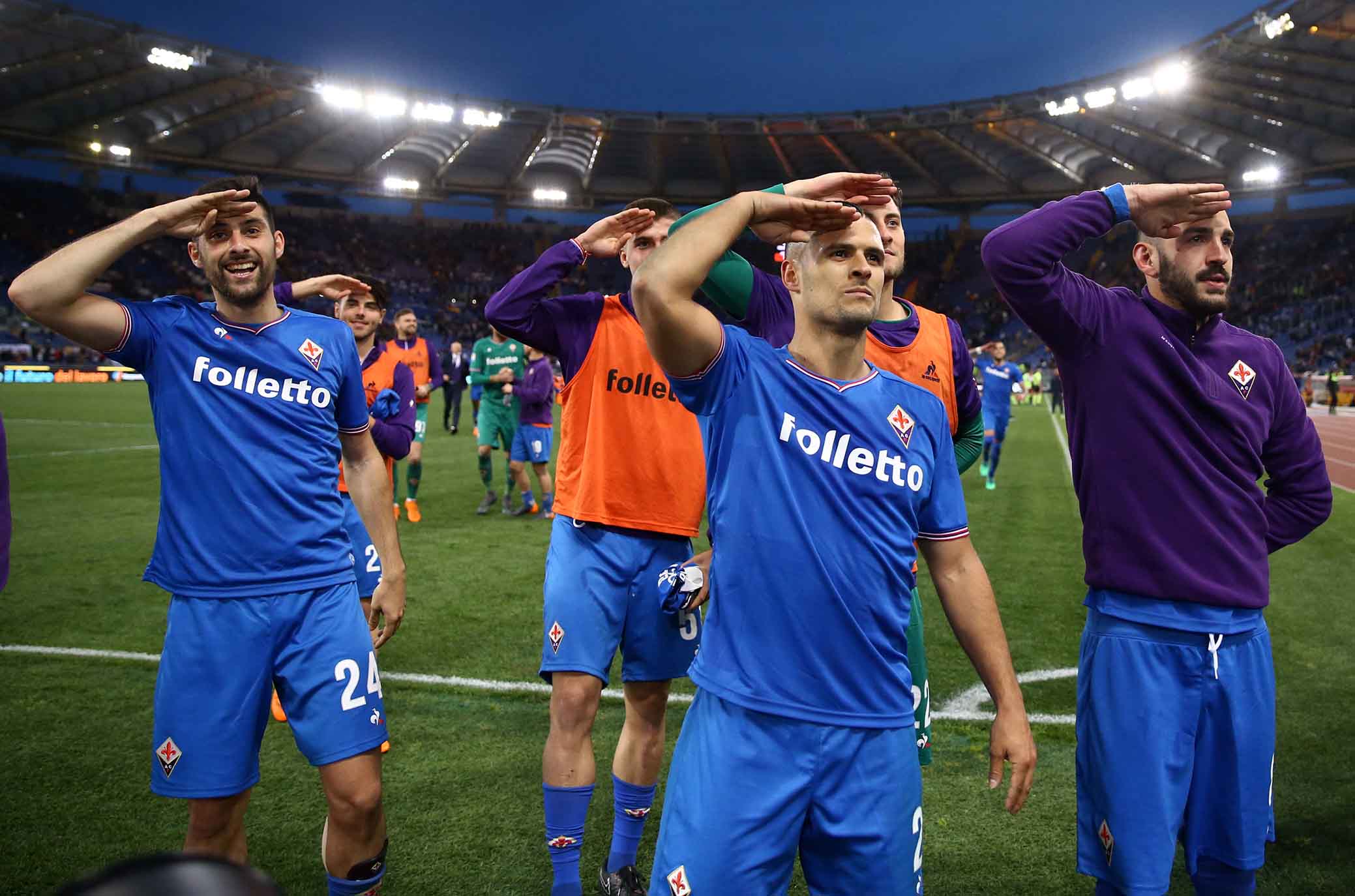 ROMA-FIORENTINA 07-04-2018. SALUTA IL CAPITANO. SILPRESS/GALASSI SILVANO